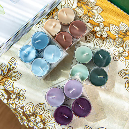Sungmor Scented Tea Lights Candles - 32pcs Scented Candles in Clear Cups, Variety Pack - Long Lasting & Smokeless Soywax Tealight Candles - Small Votive Candle for Wedding, Parties, Festival