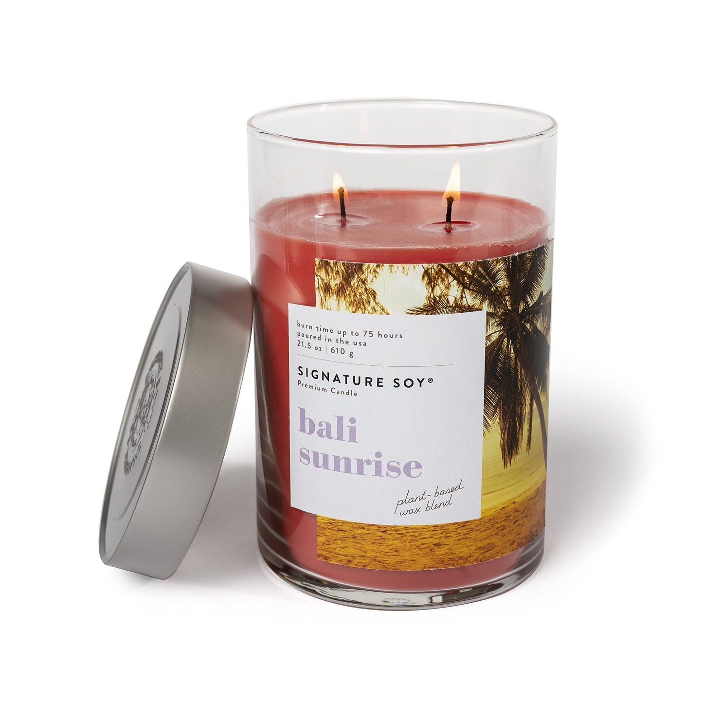 Signature Soy Lidded Bali Sunrise Scented Candle, Extra Large Jar