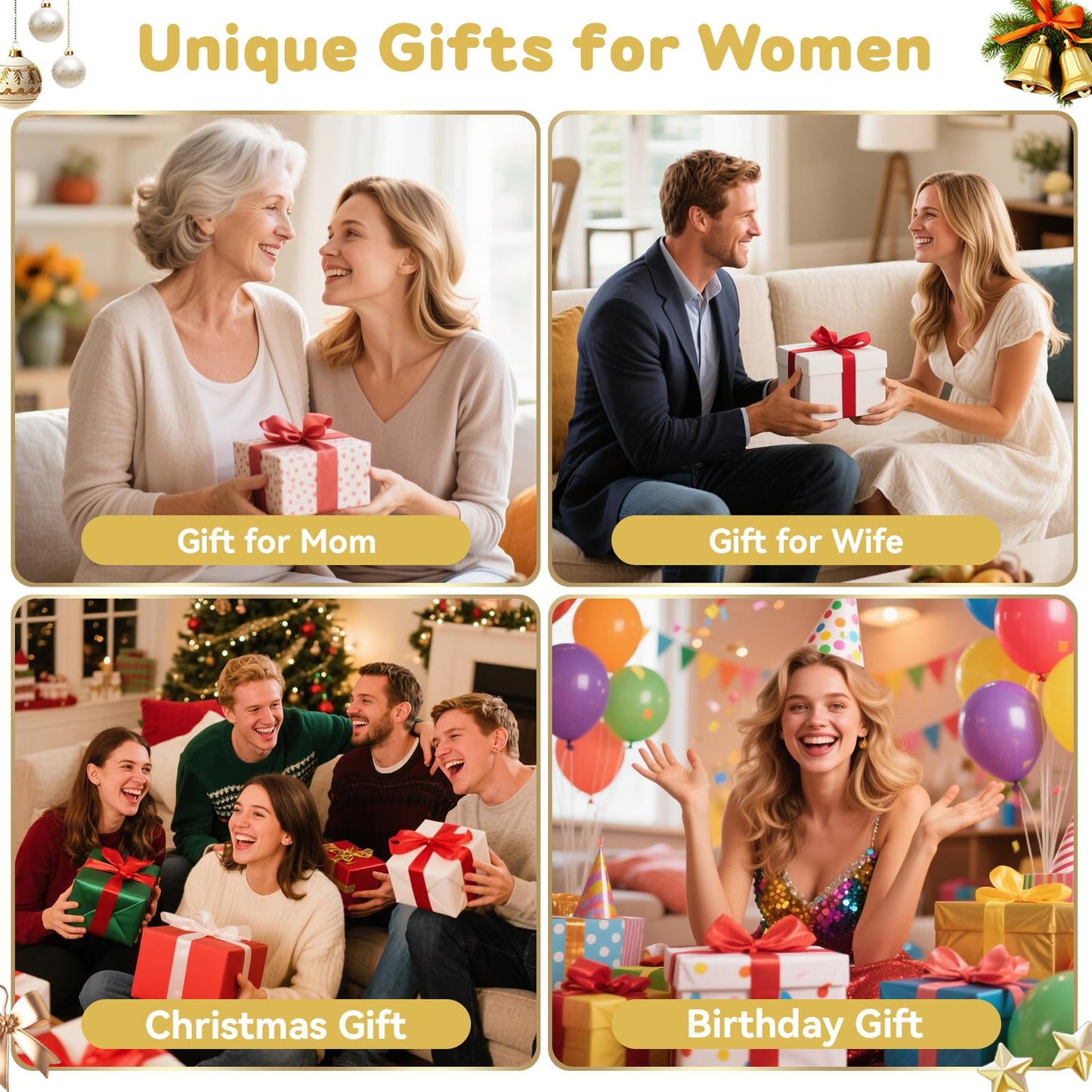 Large 3 Wick Flameless Candles, 4"x4" Flickering Flameless Candles with Remote & Timer, Dimmable Real Wax LED Candles Battery Operated, Electric Pillar Candles for Home Wedding Christmas Decor (White)