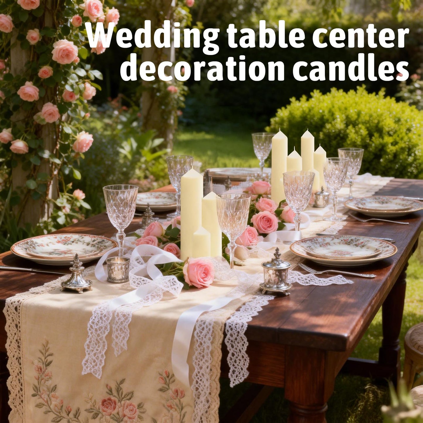 Veiuwa 6 Pcs Ivory Pillar Candles Bulk Set，2x3 2x6 2x8 Inch - 2 Each Size，Hurricane Candles，Dripless Unscented Smokeless，Gives You a Better Atmosphere When Organizing Wedding or Event Party.