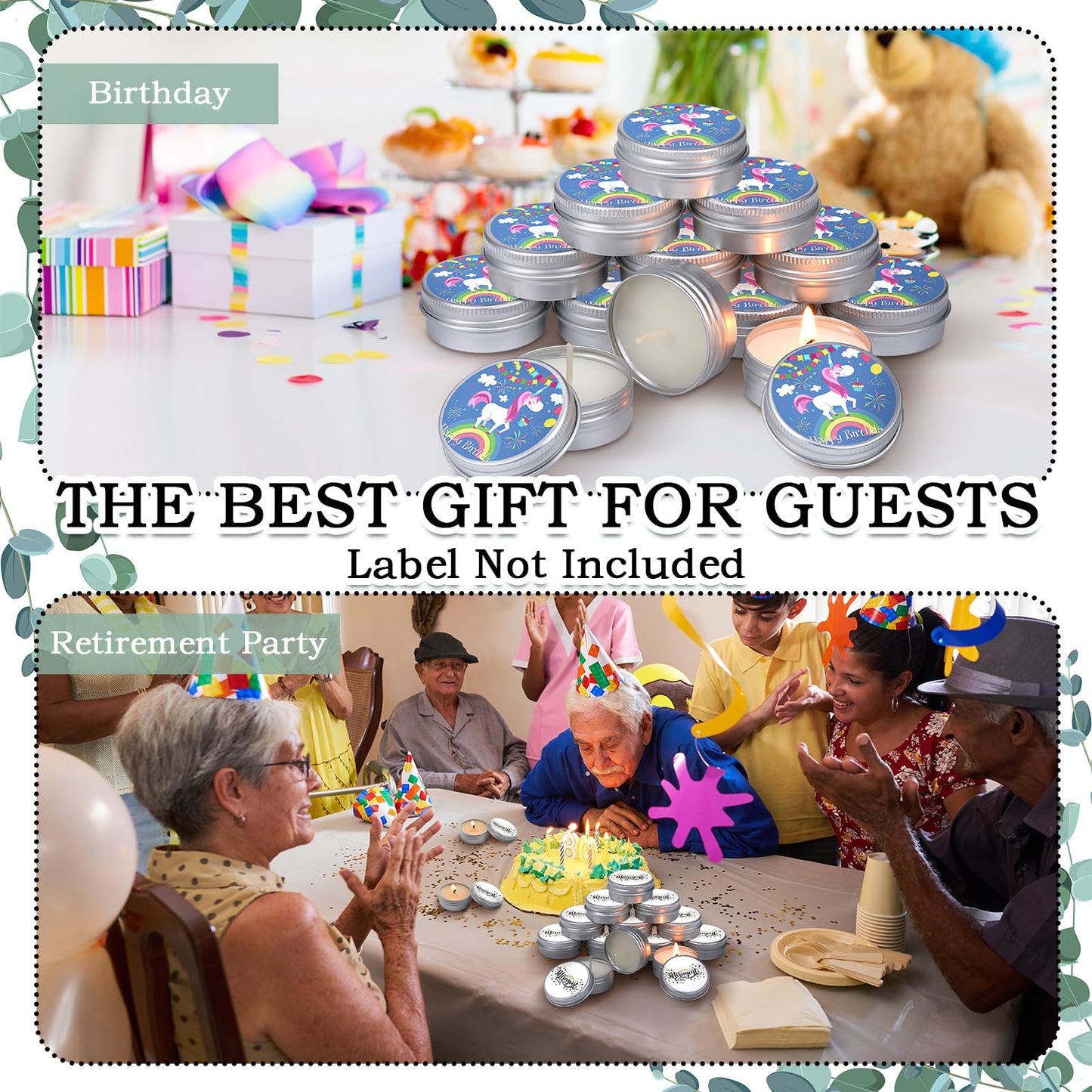MTLEE 50 Pcs Wedding Scented Candles Gift Travel Tin Candle Aromatherapy Candle for Christmas Winter Baby Shower Favors Wedding Gifts(Cool Flavor)