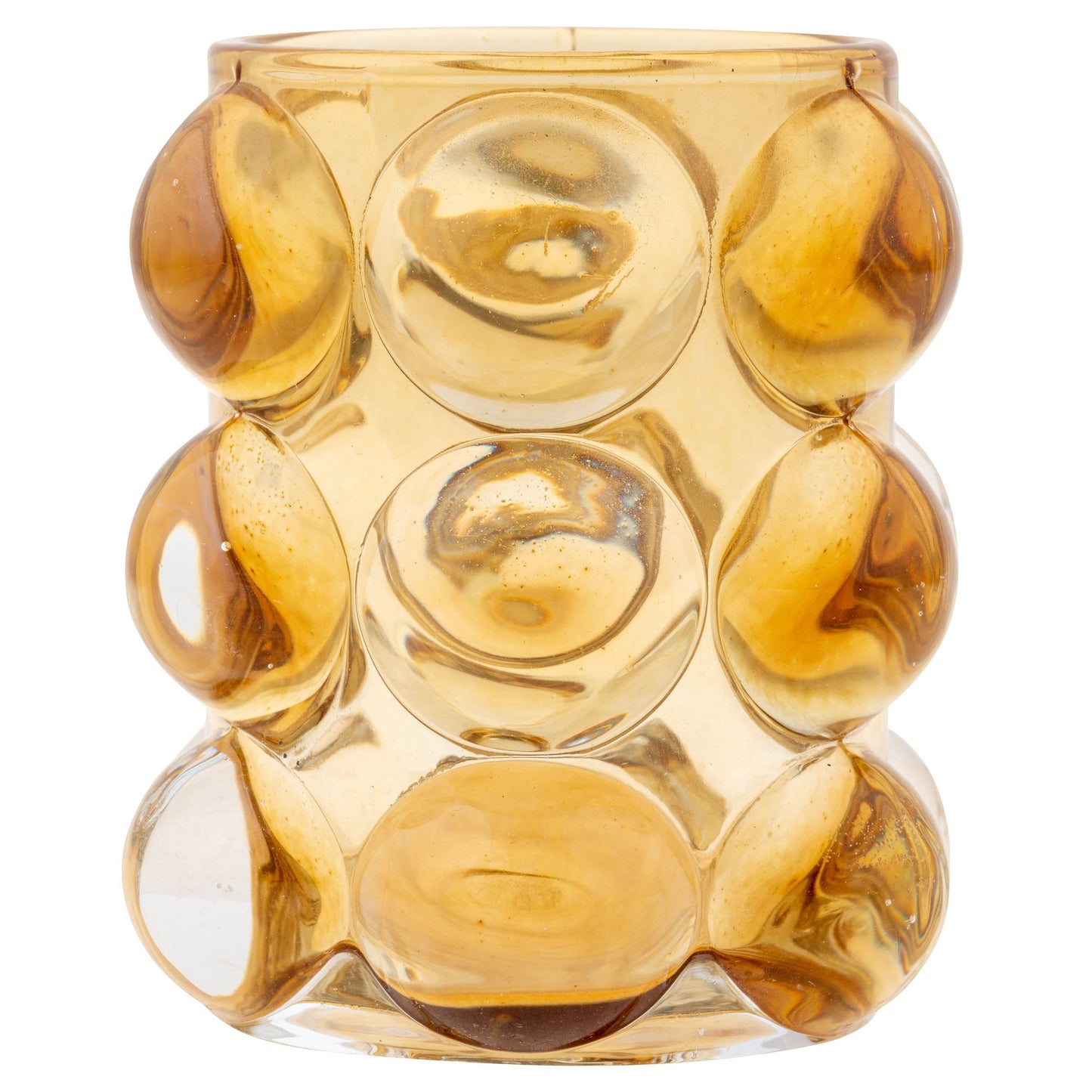 Karma, Lucia Hobnail Votive, Tea Lights Candle Holder, Glass Votive Candle Holders for Table Decorations, Baby Shower, Birthday Party, Weddings and Home Decor, Amber (Pack of 5)