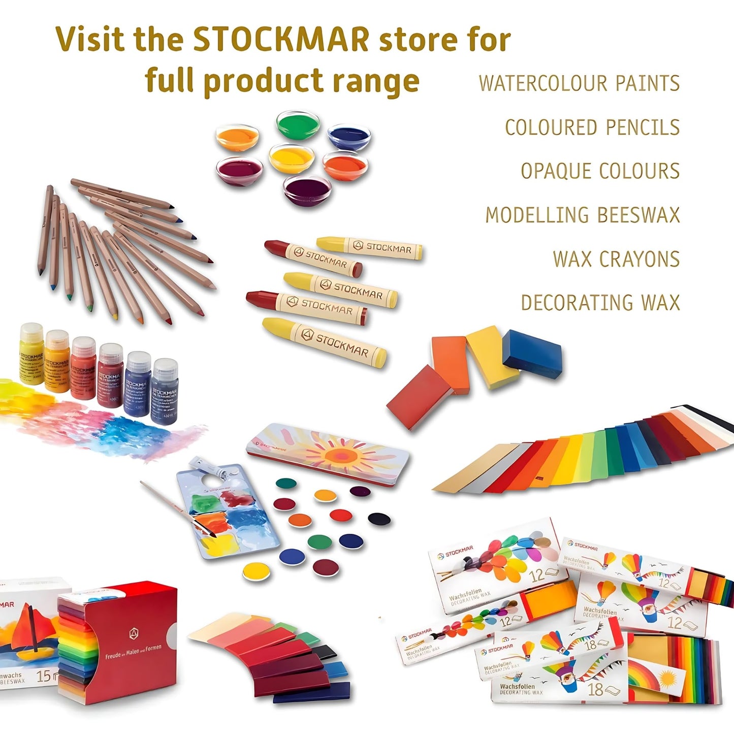 Stockmar Modeling Beeswax - Natural 15 Pack