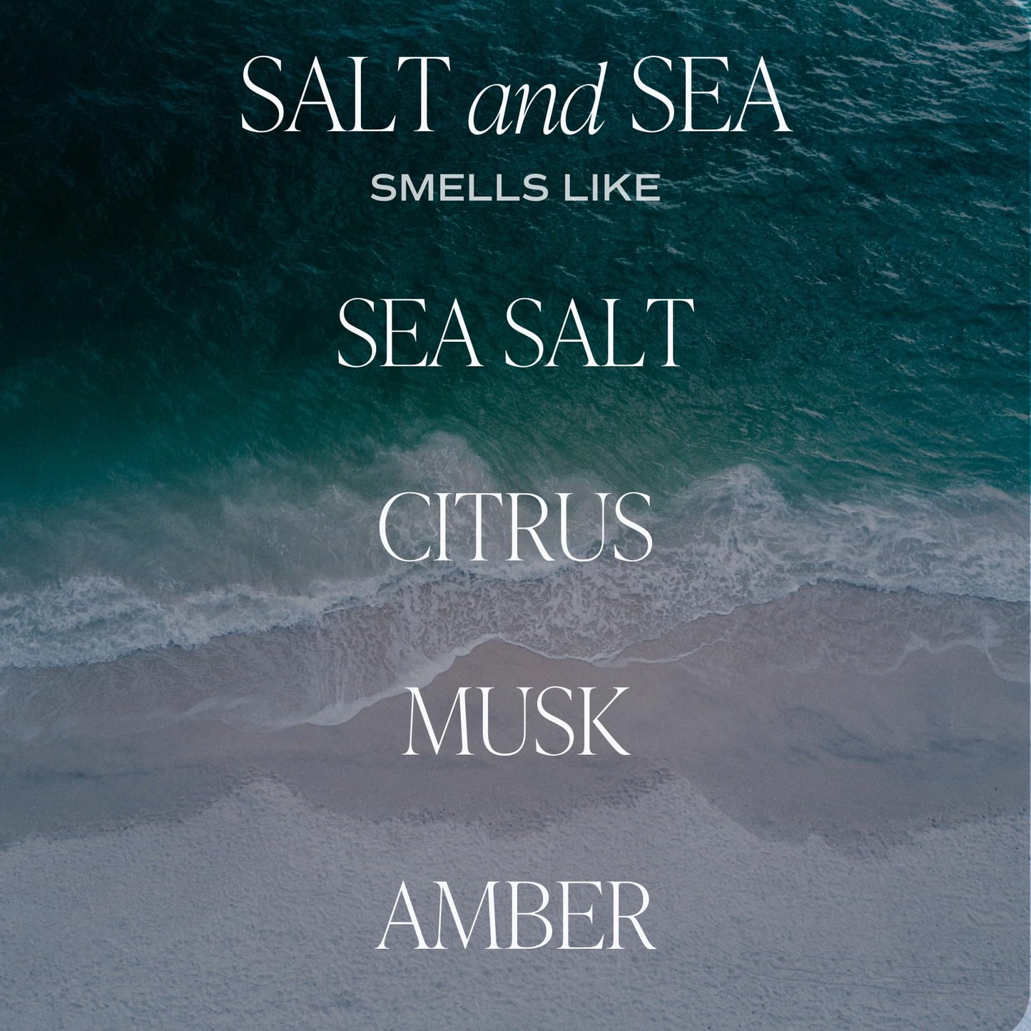 Sweet Water Decor Salt and Sea Candle - Sea Salt, Musk, and Amber Scents - Beach Candles and Decor for Home - 9oz. Clear Jar Soy Candle, Made in The USA