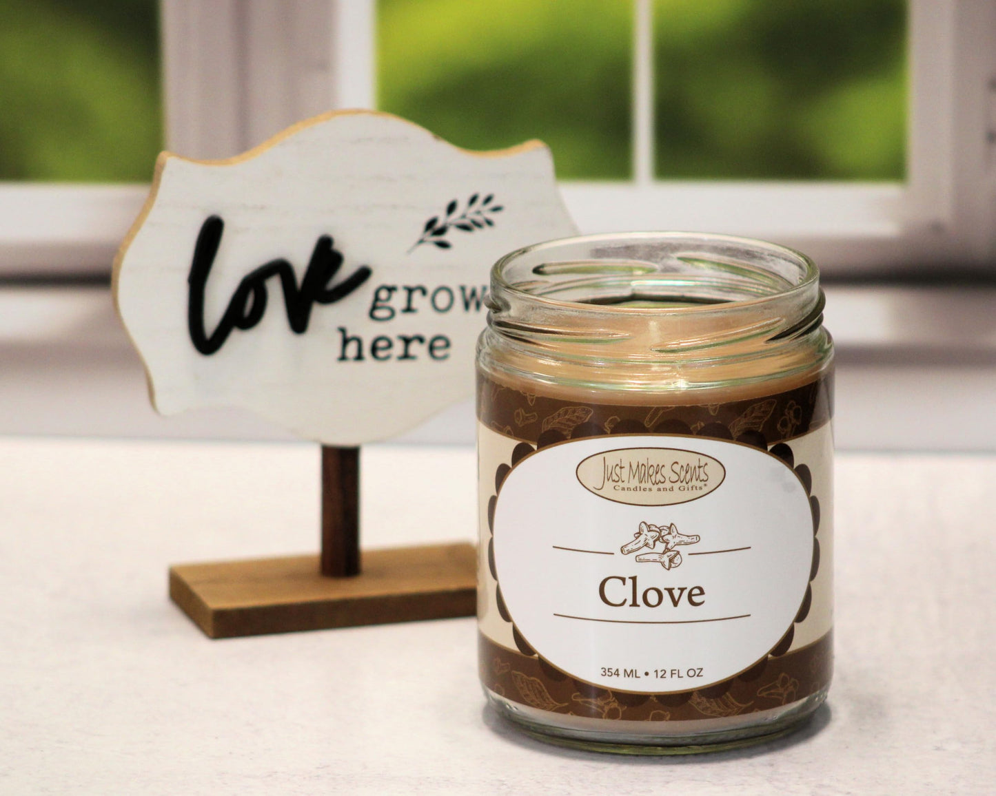Clove Scented Candle | Warm and Spicy Ground Cloves | Hand Poured in The USA by Just Makes Scents (12 oz)