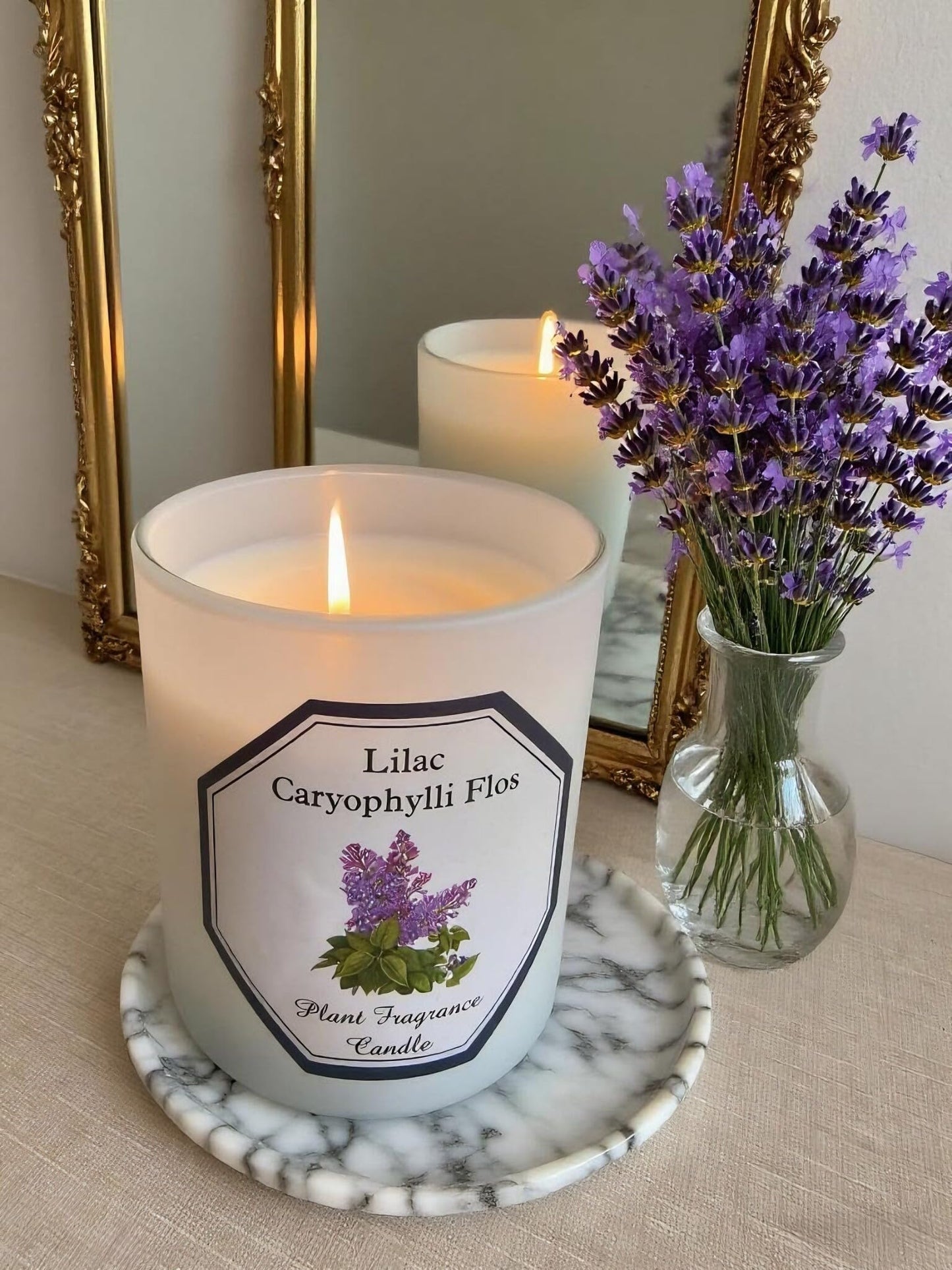 Lilac Candle, Candles for Home Scented, Candles Gift for Women, Lilac Scented Candle, Natural Soy Wax Candle, 6 oz 40 Hours Burning Time