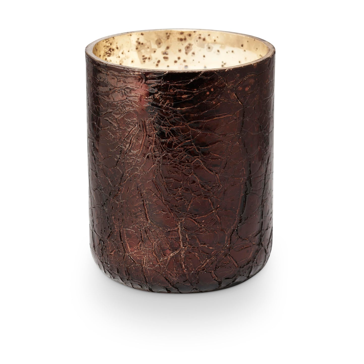Illume Noble Holiday Midnight Pumpkin Small Crackle Glass Candle