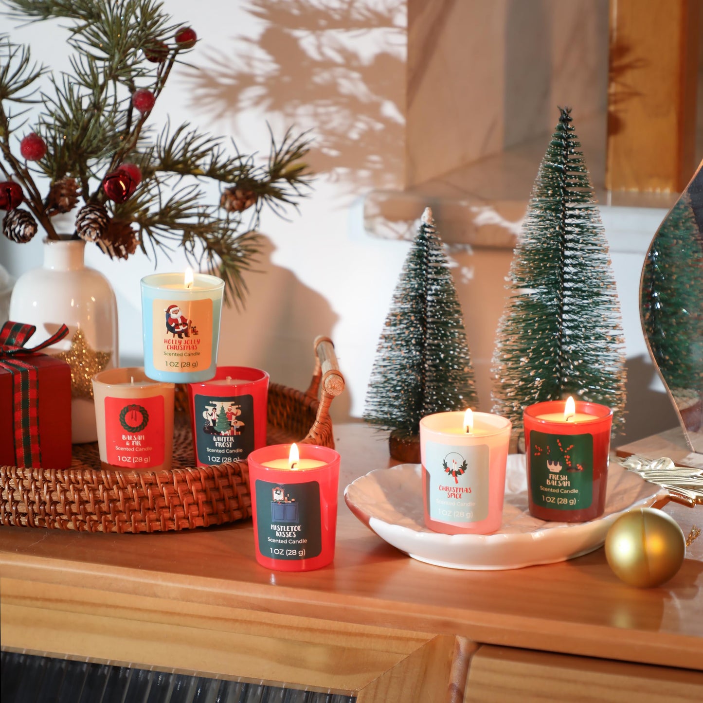 12 Days of Christmas Candles Set – Countdown Candle Advent Calendar with 12 Scented Soy Wax Candles – Christmas Candles Gifts for Women, Family, Friends, 12 Days of Xmas Gift Ideas