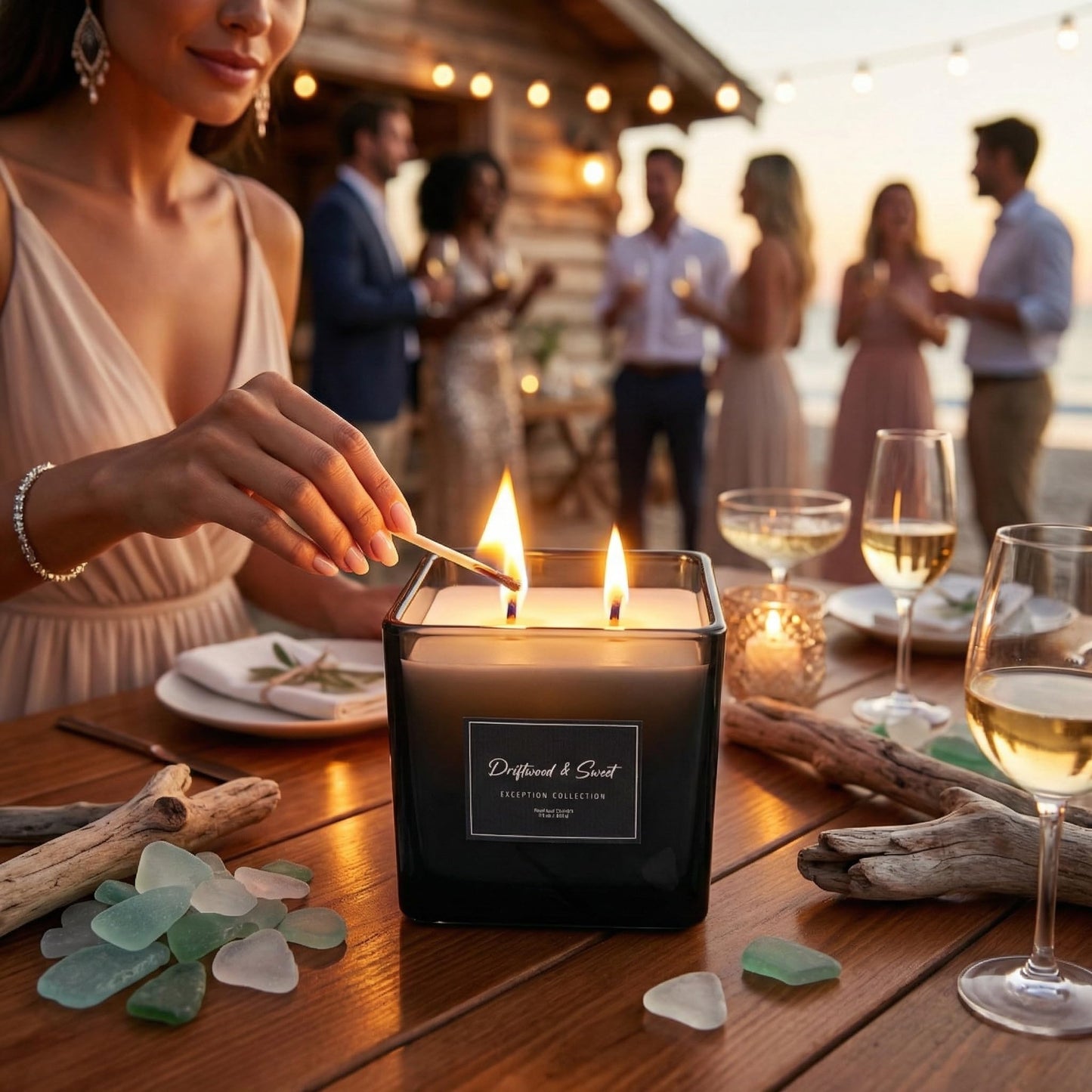 Signature Scented Candle 15oz – CW Studio Color Glass Jar — Hand-Poured Soy & Paraffin Wax – Clean Burn, Smokeless, Up to 30 Hours, Home Decor & Gift Giving