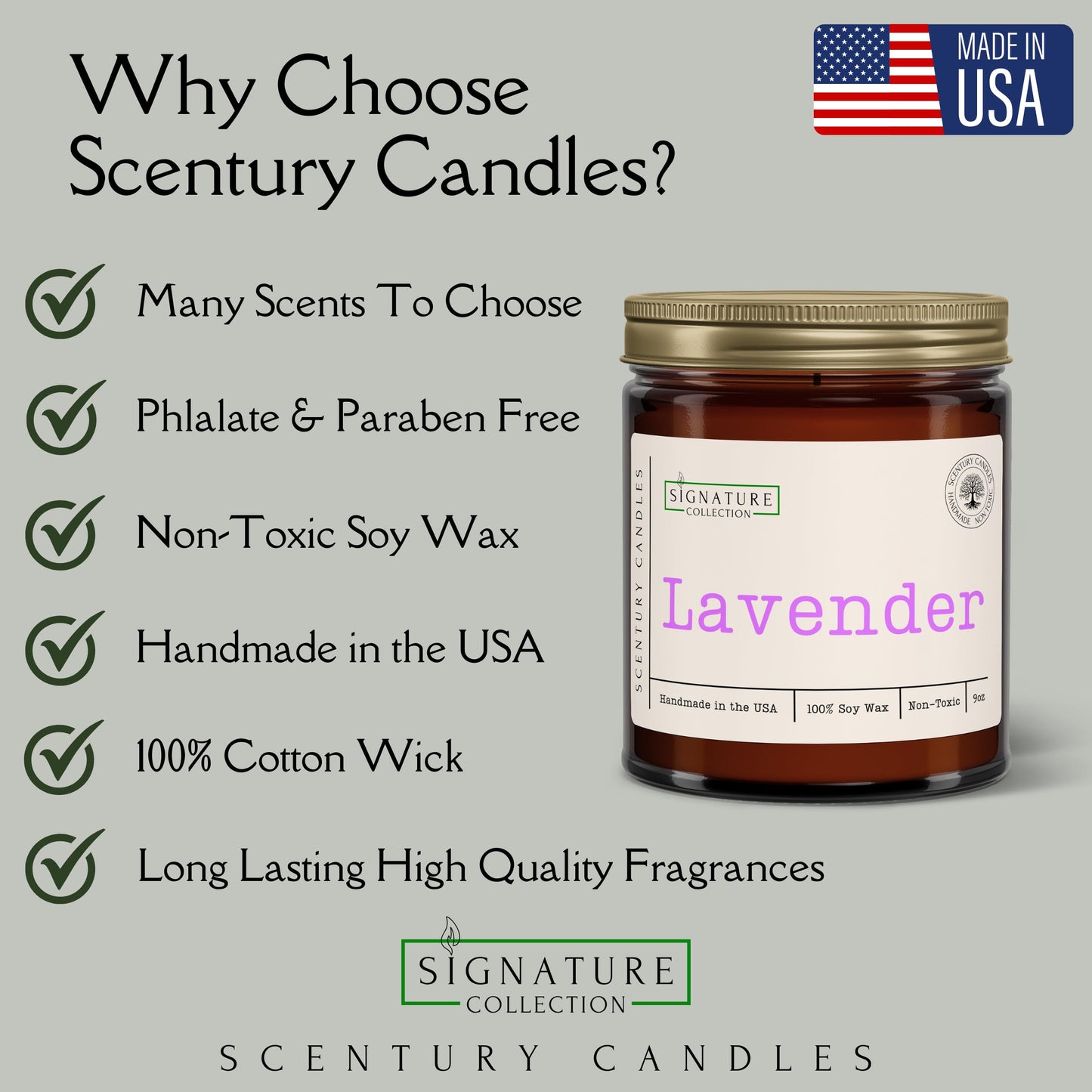 Apple Maple Bourbon Scented Candle, Many Scents to Choose from, All Natural Non-Toxic Soy Wax, Handmade in The USA (Apple Maple Bourbon)