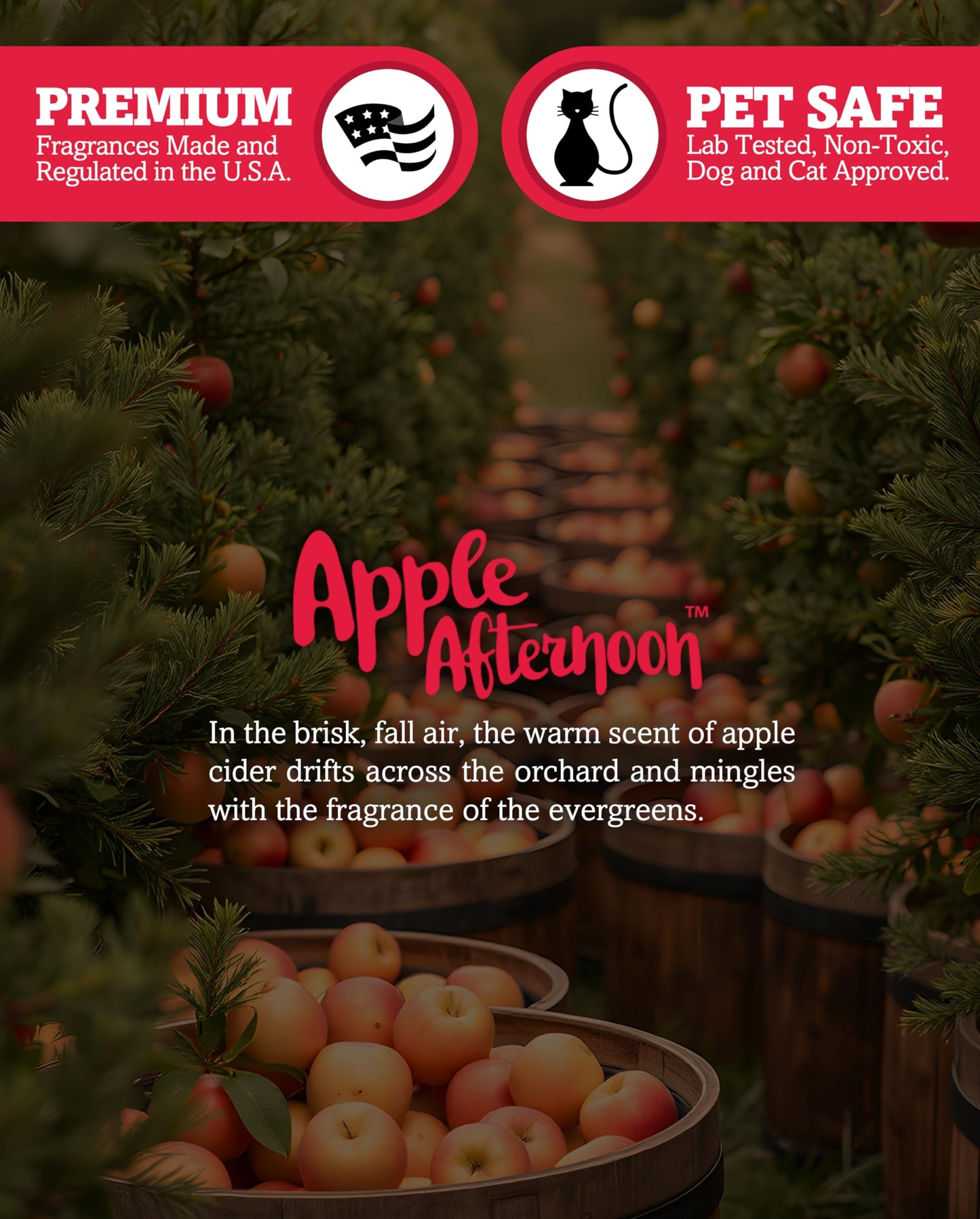 Shortie's Candle Company Apple Afternoon™ Premium Wax Melts 2 Pack - 6 Oz., Strong & Long Lasting, Non-Toxic - Made with Essential & Natural Oils - Formula 117