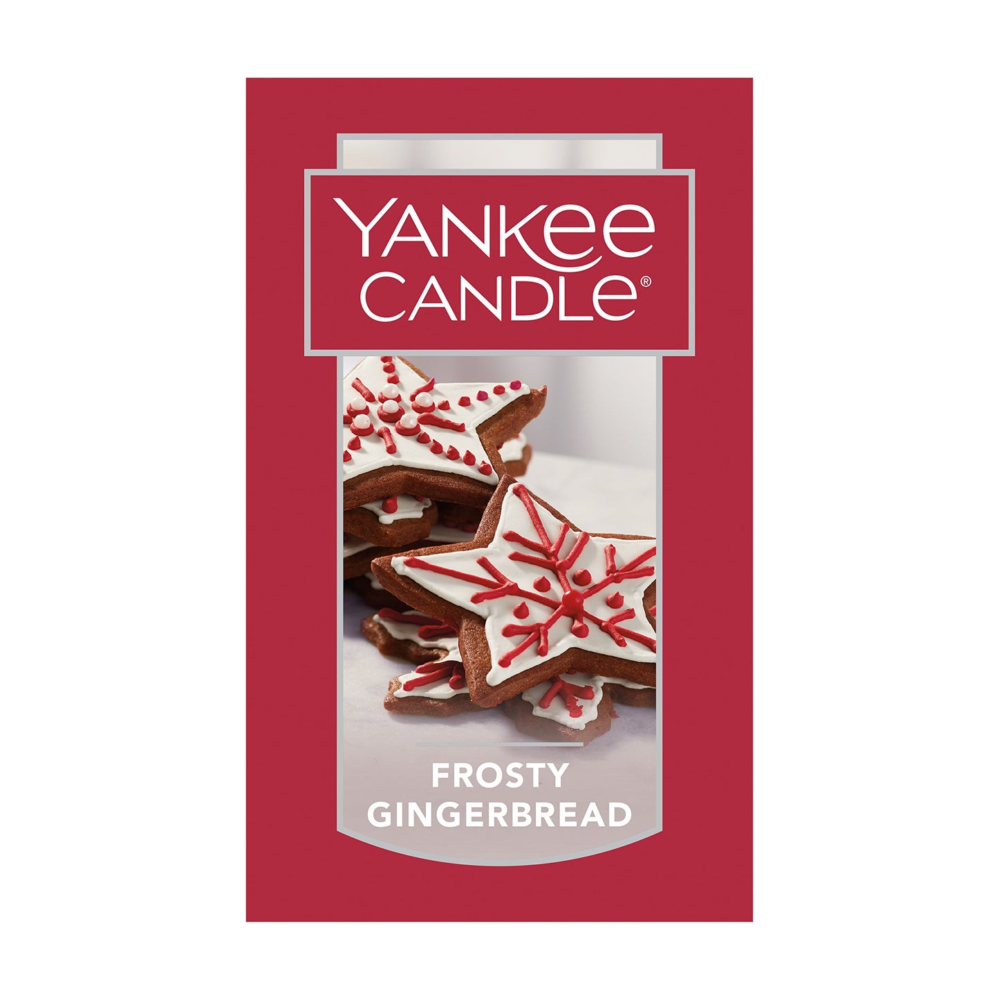 Yankee Candle Frosty Gingerbread Scented, Classic 22oz Large Jar Single Wick Candle, Over 110 Hours of Burn Time | Holiday Gifts for All