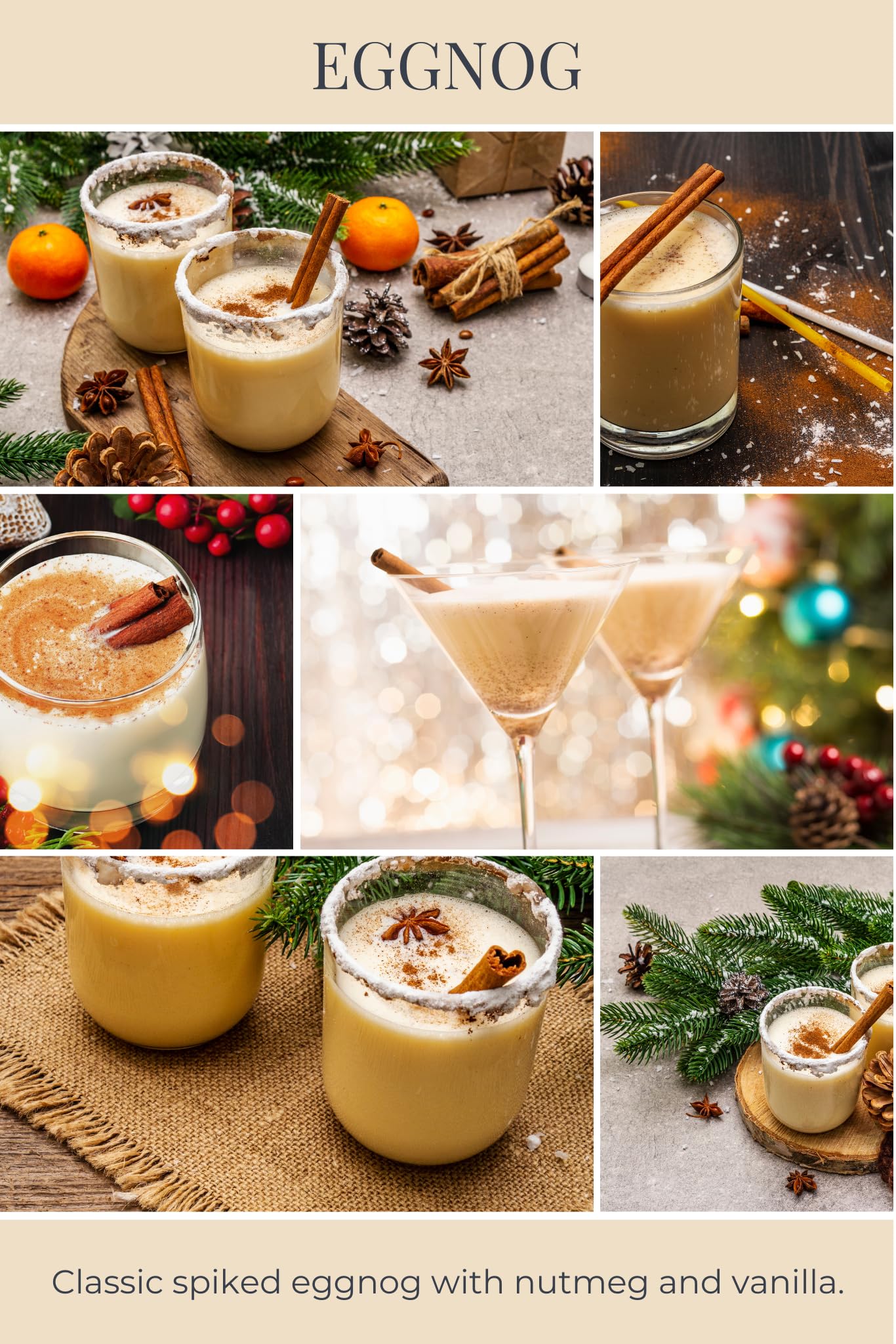 ECO CANDLE CO. Recycled Candle, Eggnog, 6 oz. - Scents of Classic Eggnog, Nutmeg, & Vanilla - 100% Soy Wax, No Lead, Kraft Paper Label & Lid, Hand Poured, Phthalate Free