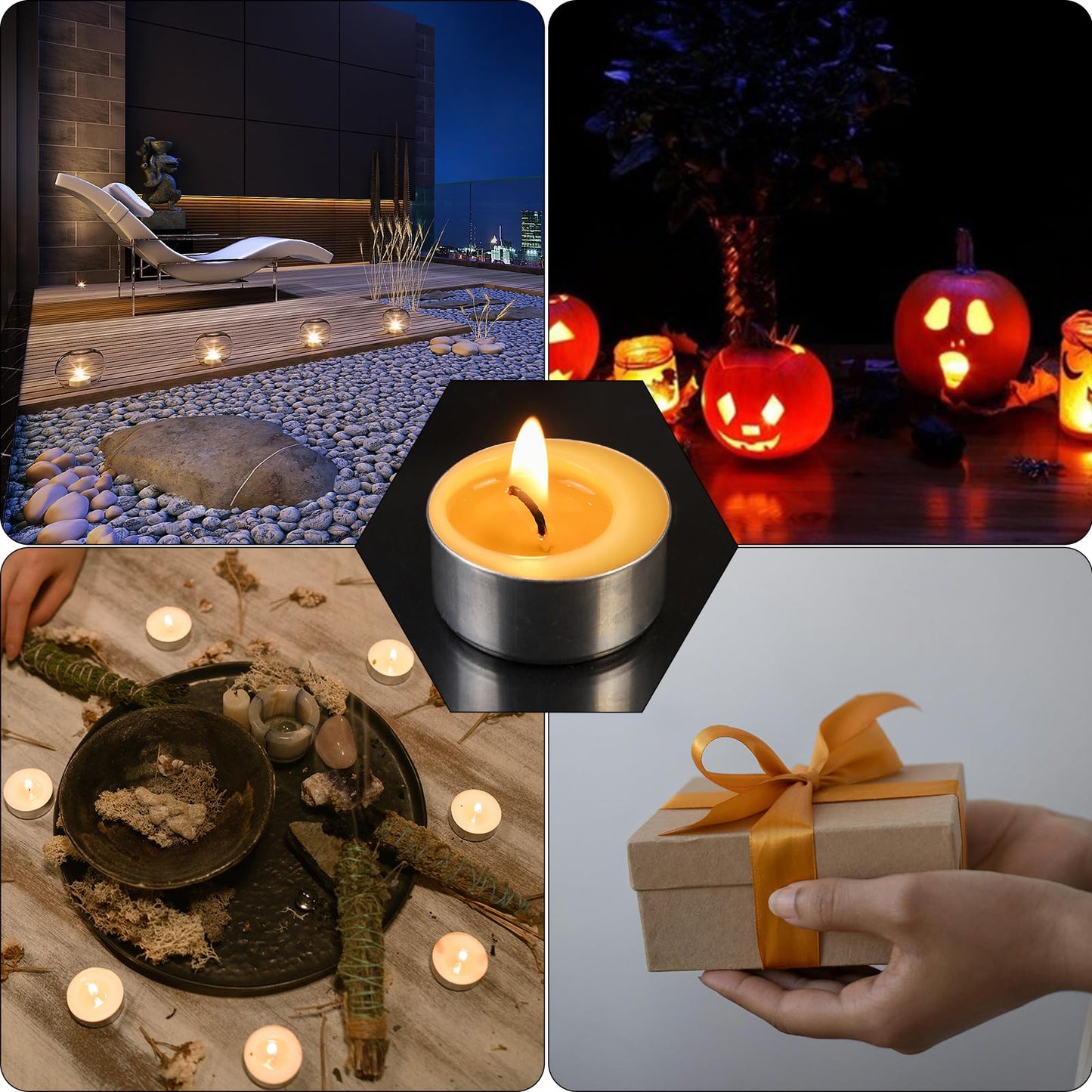 16 Packs Beeswax Tealight Candles,Natural Beeswax Tea Lights Candle in Aluminum Cups,4-5 Hour Burn Time,Unscented Smokeless Candles