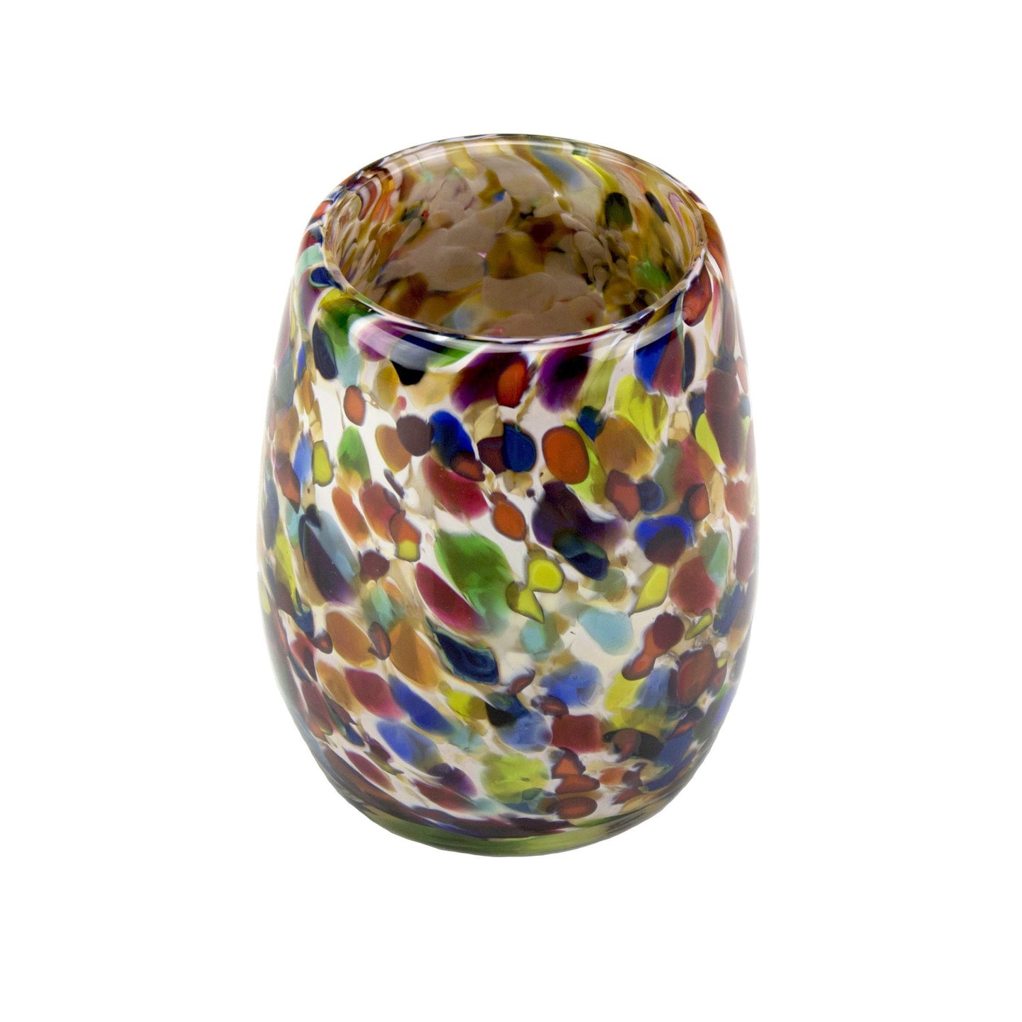 Totally Blown Glassworks Votive Candle Holder, Tea-Light, Handmade Blown Glass, Accent Vase, Centerpiece, Home Decor, Artist Dehanna Jones, Seattle, WA. (Tan MM Jewels in the Sand)