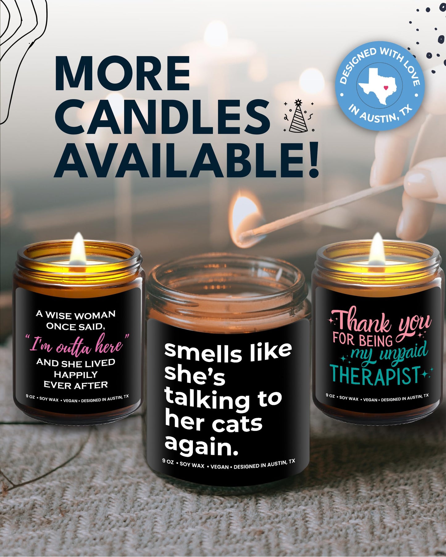 Funny Cat Mom Candle, Smells Like She's Talking to Her Cats Again, Cat Lover Gifts, Pet Themed Gifts for Women, Cat Present, Purrfect Cat Presents for Her, Birthday, Gift-Ready