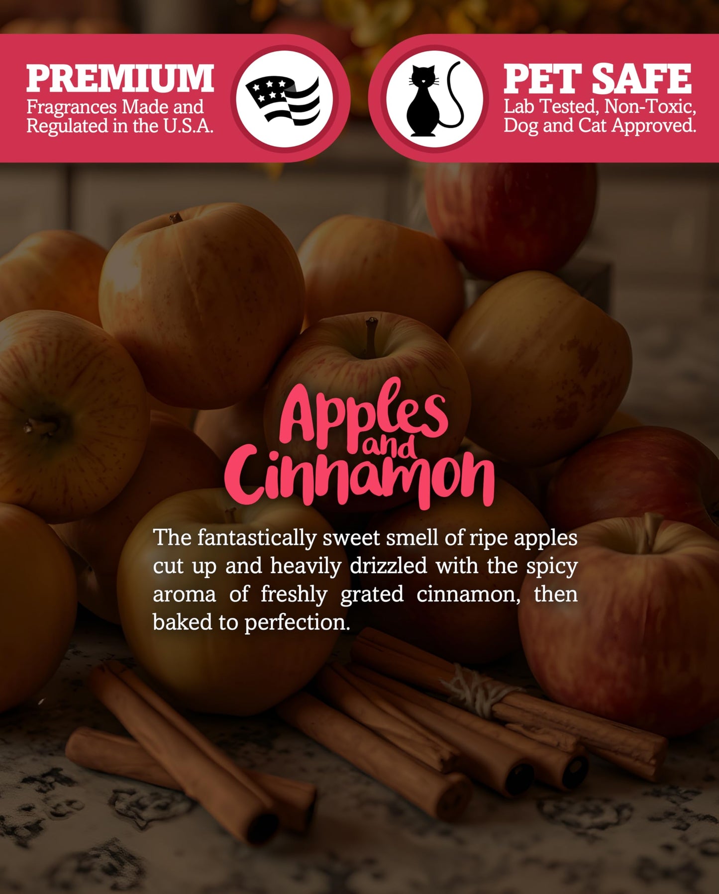 Apples & Cinnamon Premium Tealight Candles Multi Pack - Highly Scented with Essential & Natural Oils - 12 Dark Red Tea Lights - Beautiful Candlelight - Made in the USA - Bakery & Food Collection