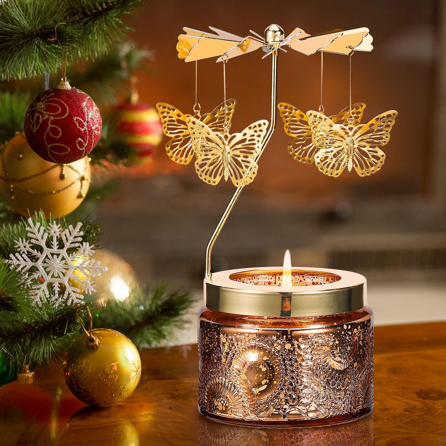 Candle Gifts for Women, Birthday Gifts for Mom Daughter Sister Wife, Unique Butterfly Gift for Friends Women, Rotatable Scented Candles Gift for Christmas Anniversary Mothers Day (Butterfly)