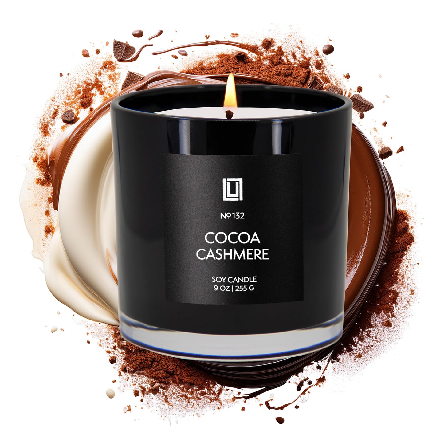 Lulu Candles | Cocoa & Cashmere | Smells Sweet and Warm | Luxury Scented Soy Jar Candle | Hand Poured in The USA | Highly Scented Long Lasting (9 Oz.)