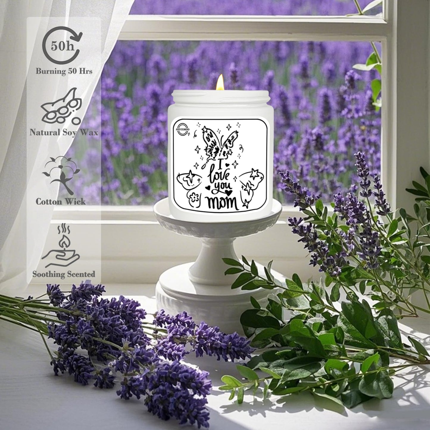 Mothers Day Gifts for Mom from Daughter Son, Scented Candles for Home, Aromatherapy Candle for Relaxing, Soy Candles, 50 Hour Long Burning, Birthday Gifts for Women