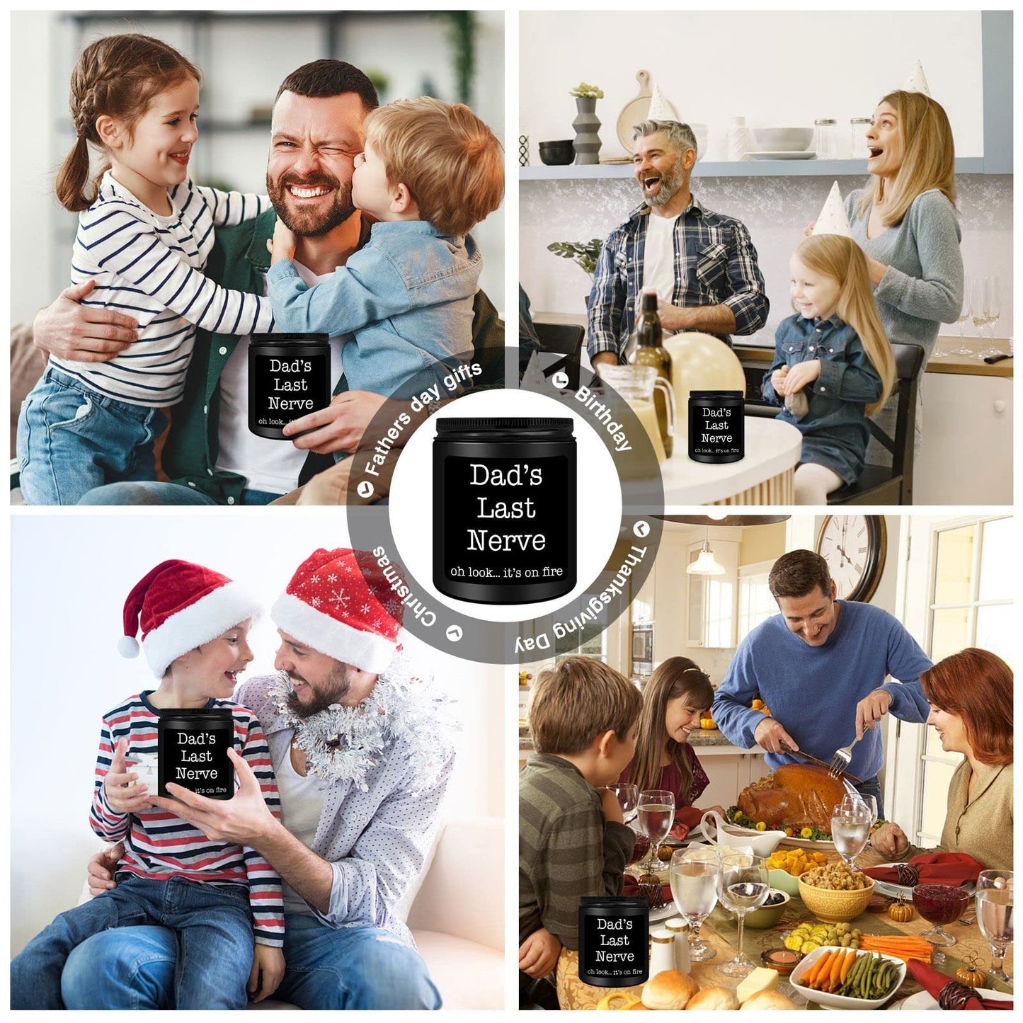 Homsolver Dad Gifts from Daughter Son, Gift for Dad Who Wants Nothing, Birthday Fathers Day Christmas for Stepdad Adoptive Father, Dad's Last Nerve Sandalwood Scented Candle