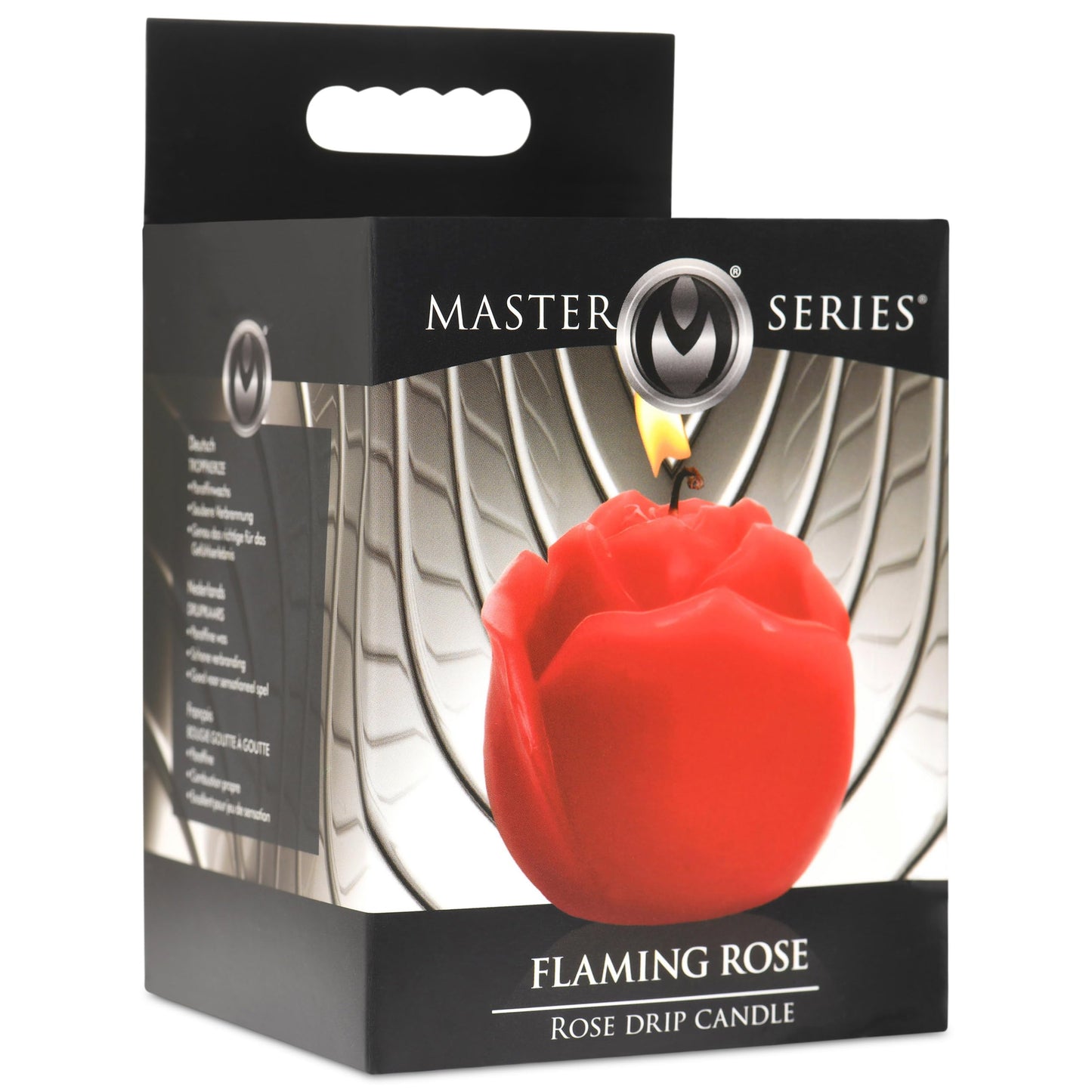 Flaming Rose Drip Candle for Wellness and Relaxation & Romantic Candle Massage. Low Melting Point. Unscented Paraffin Body Wax. Perfect Spa Gift for Self-Care. 1 Piece, Red.