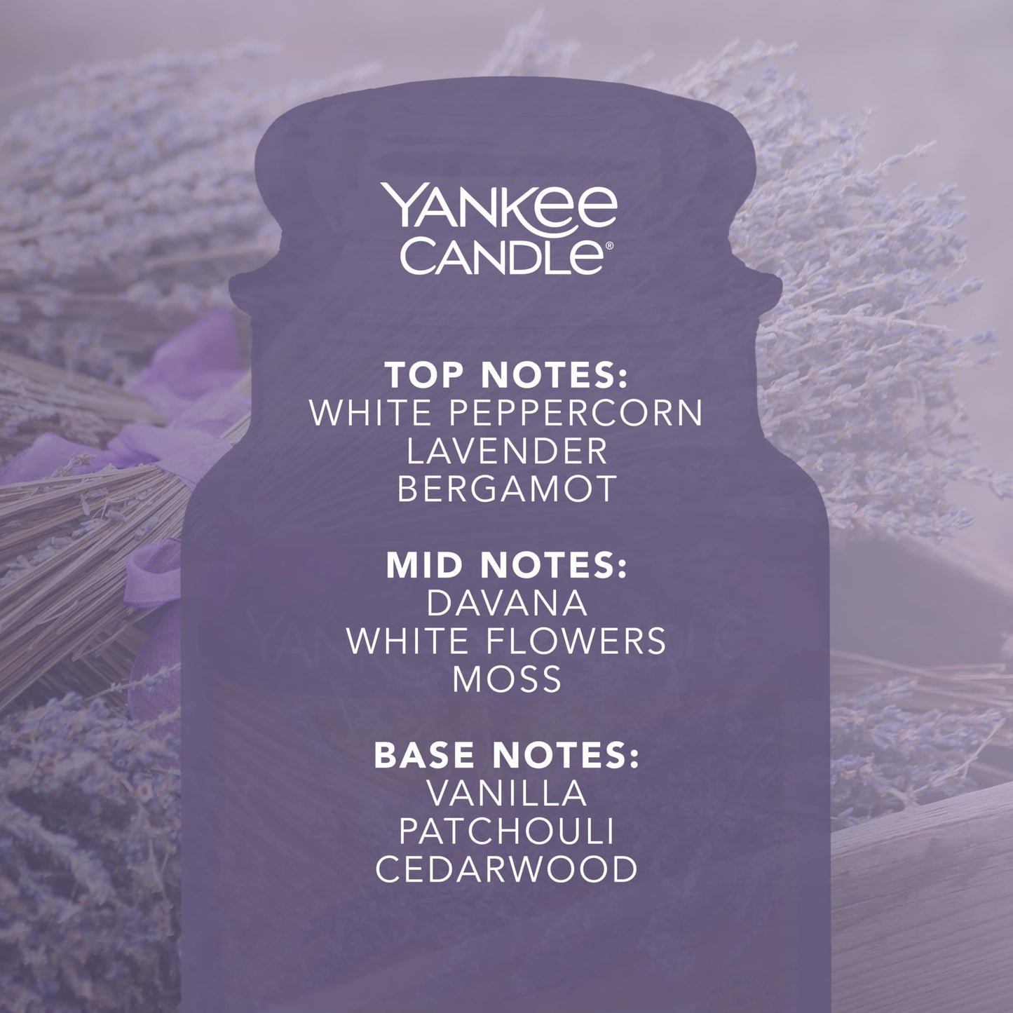 Yankee Candle Scented Candle | Lavendar & Oak Large Jar | Long Burning Candles: up to 150 Hours | Perfect Gifts for Women