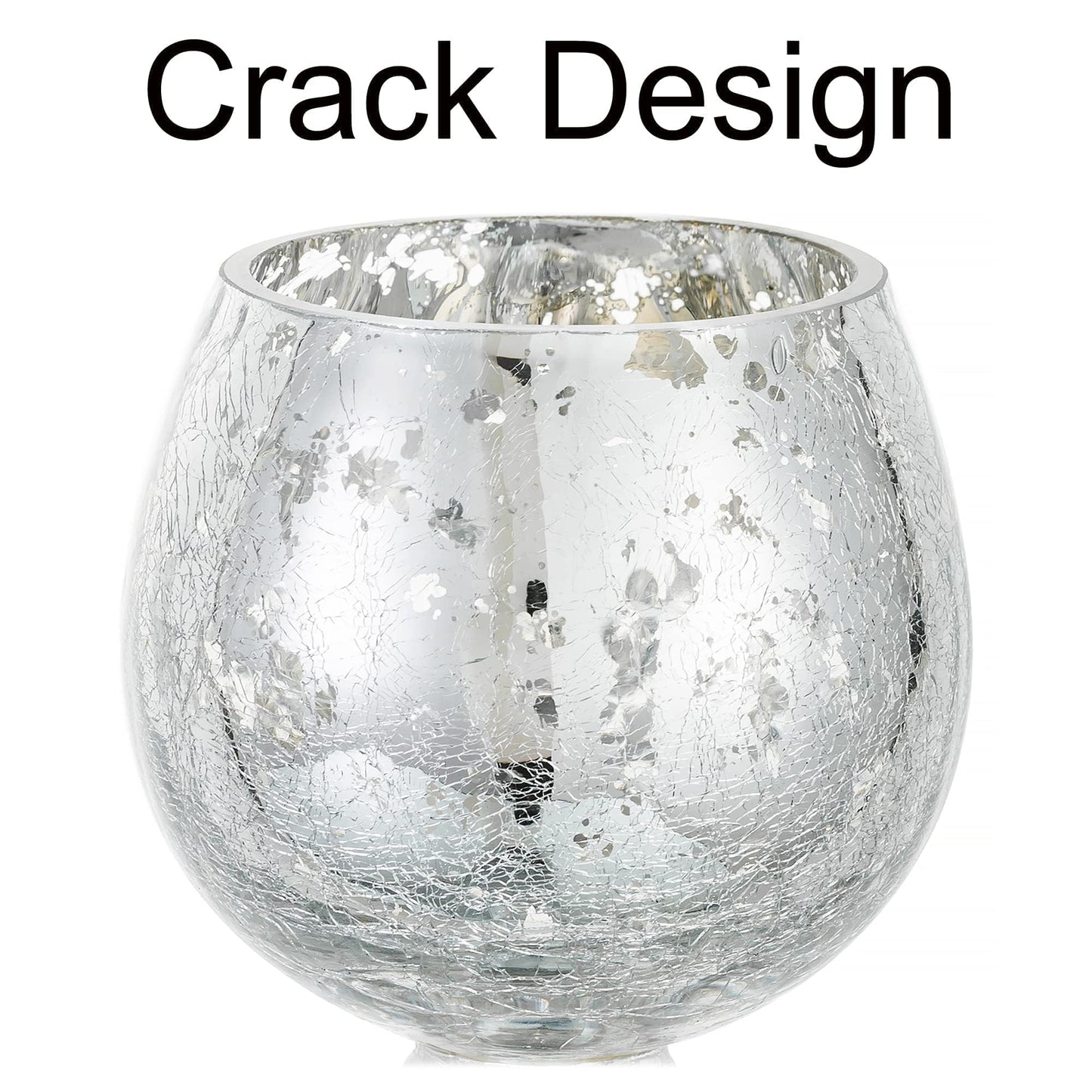 Inweder Glass Tealight Candle Holder: Silver Mercury Votive Holders 9/10/12 Inch Tall Long Setm Floating Candle Holders for Christmas Dining Table Centerpiece Wedding Party Set of 3
