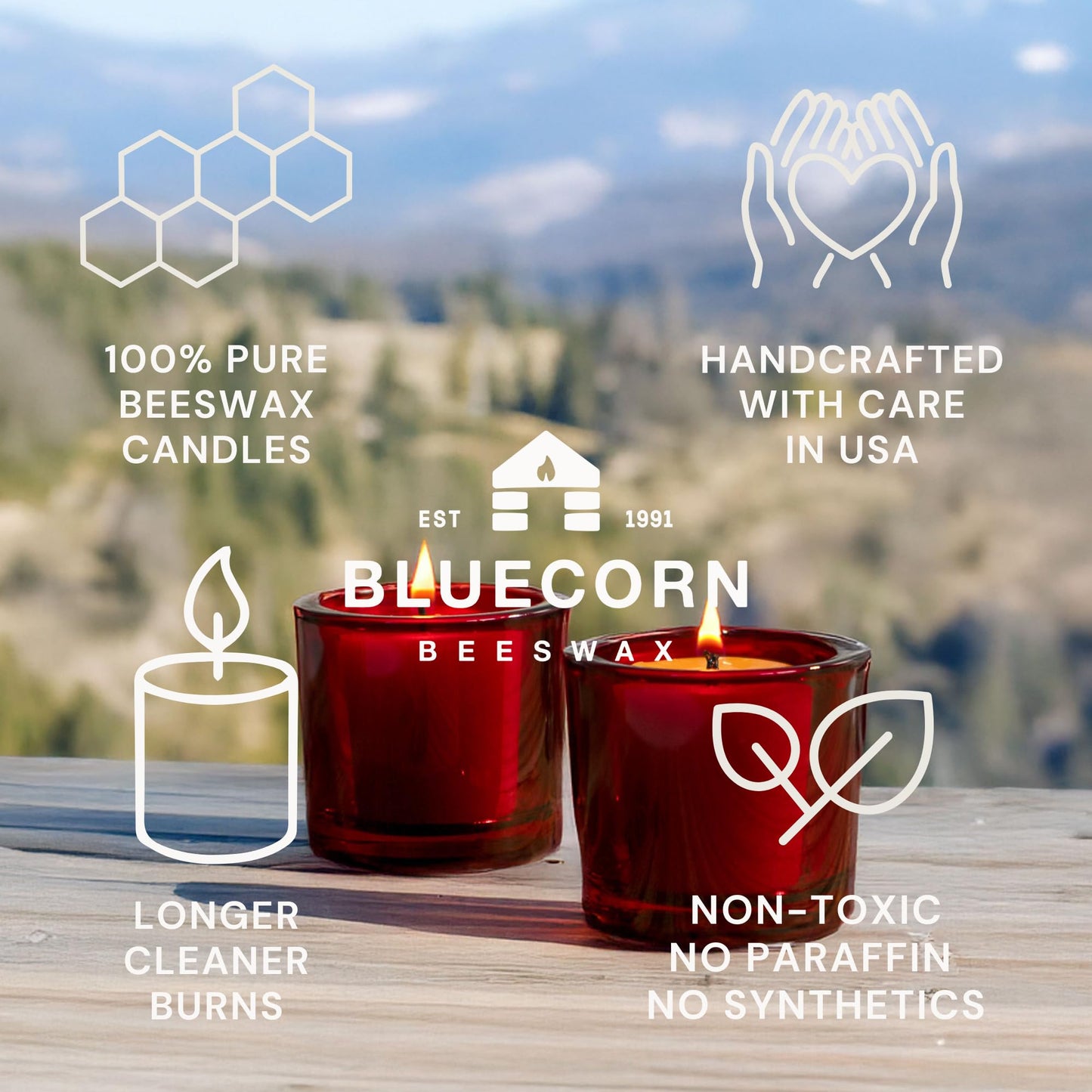 Bluecorn Beeswax Votive Candles, 100% Pure Natural Bees Wax, Yellow Votives, Clean Burning & Long Lasting (12+ Hours), Fragrance Free, Home Decor & Wedding Decorations, American Made, 36 Pack