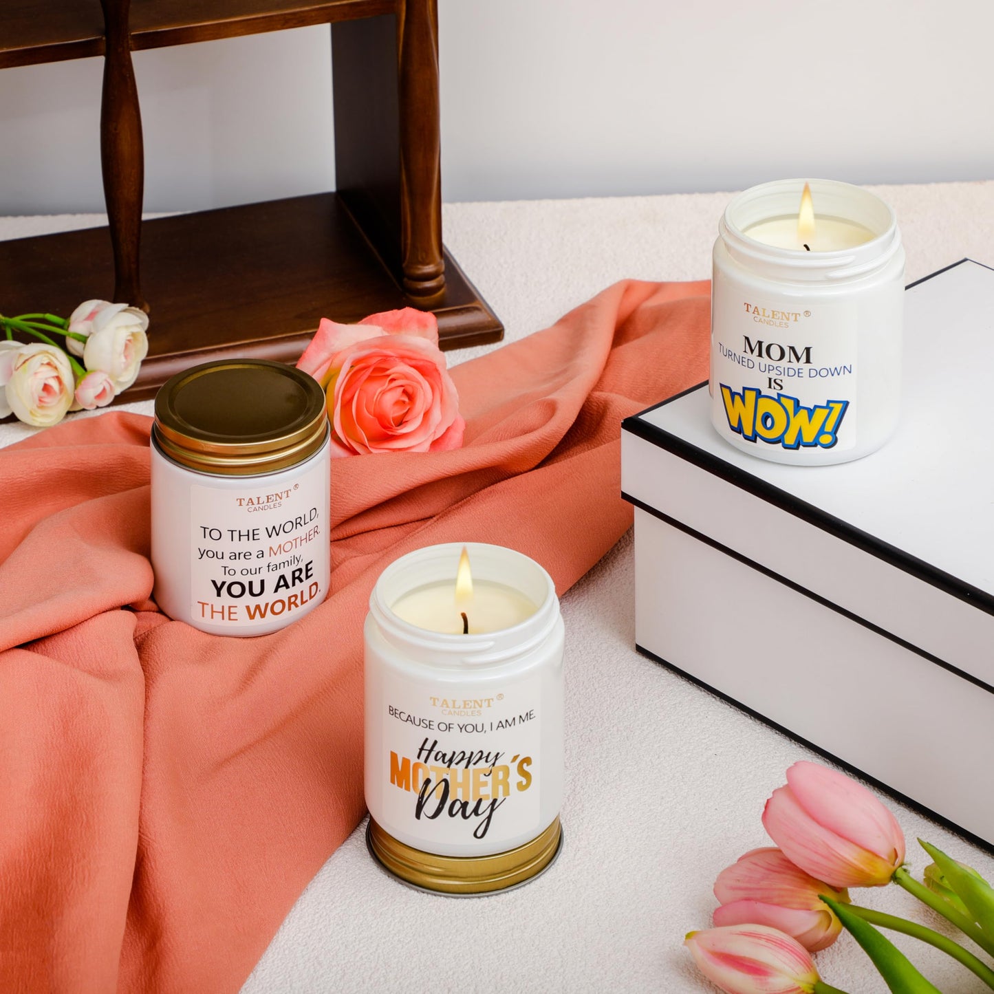 Scented Candle for Mom, Mother's Day Gifts, Perfect Home Décor Gift Elegant Gift for Mother, Mom Birthday Gifts, 8.4oz Candle Jars - Warm Night