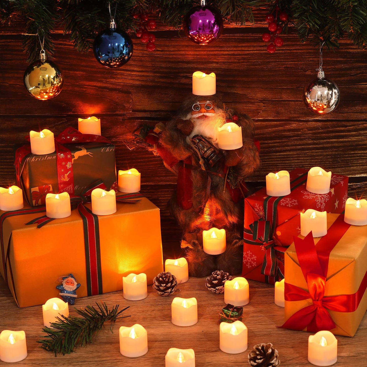 Topstone Flameless Candles with Remote Control, Battery-Operated LED Electronic Candles, 400+ Hours with CR2450 Battery, Yellow Glow, Flickering Realistic Fake Candles for Home Decor, Wedding, Party