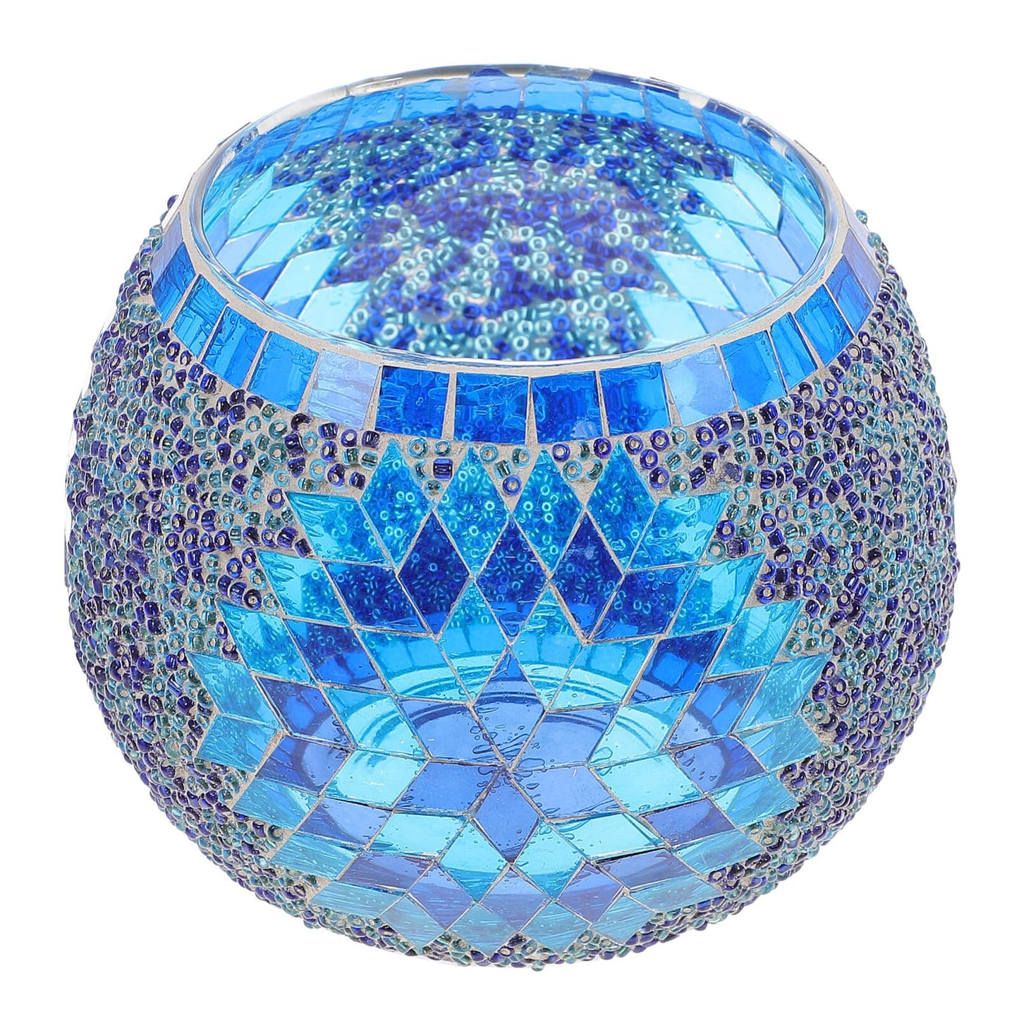 Glass Candlestick 4.13 Inch Candle Holder European Style Decorative Tealight Holder for Wedding Party Home Table Accent