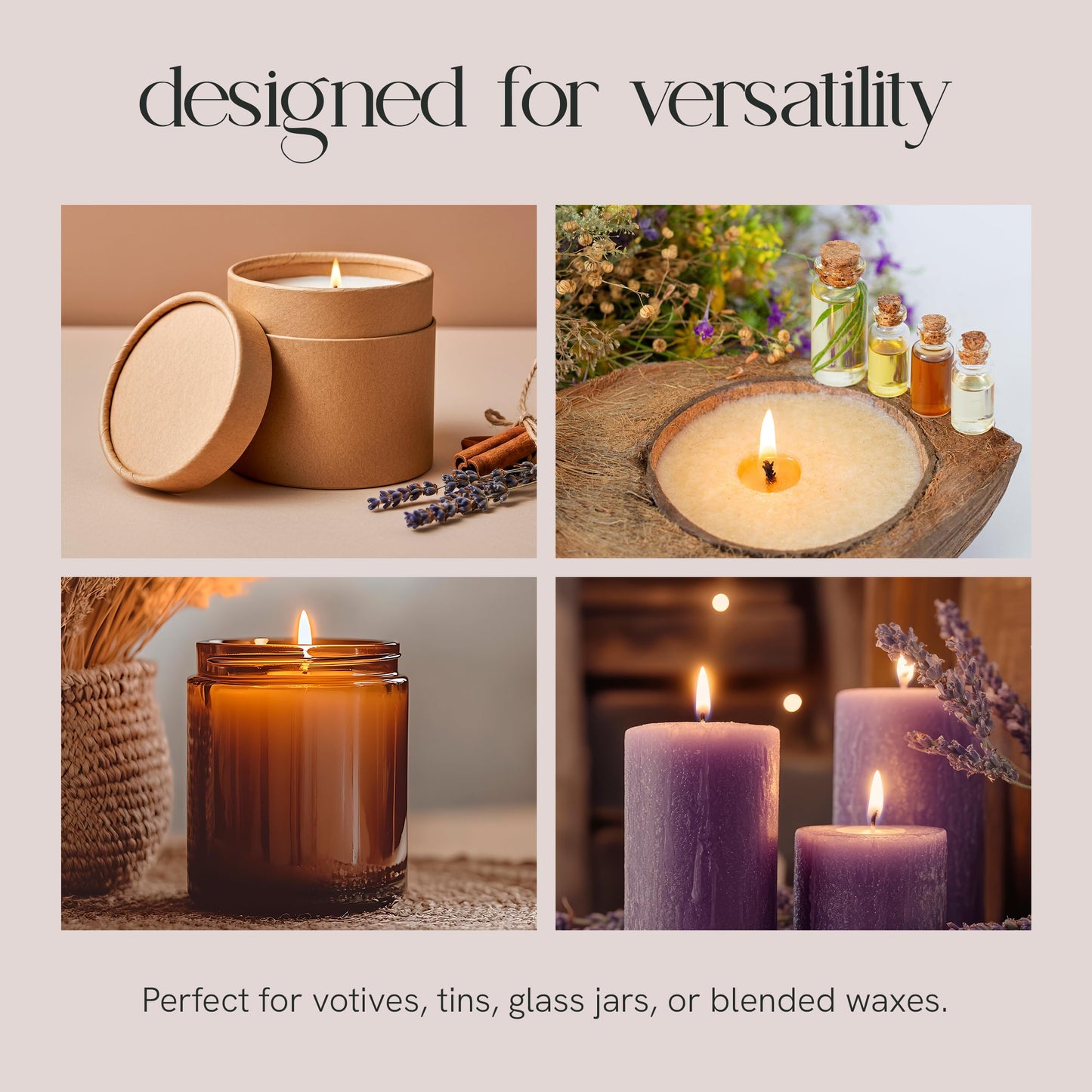 EAP Innovations CD-3 Candle Making Wicks, Ideal for Vegetable-Based Waxes, Flat Braided, Coreless Wicks for Candle Making & Consistent Flame, 3" Length, Pack of 100