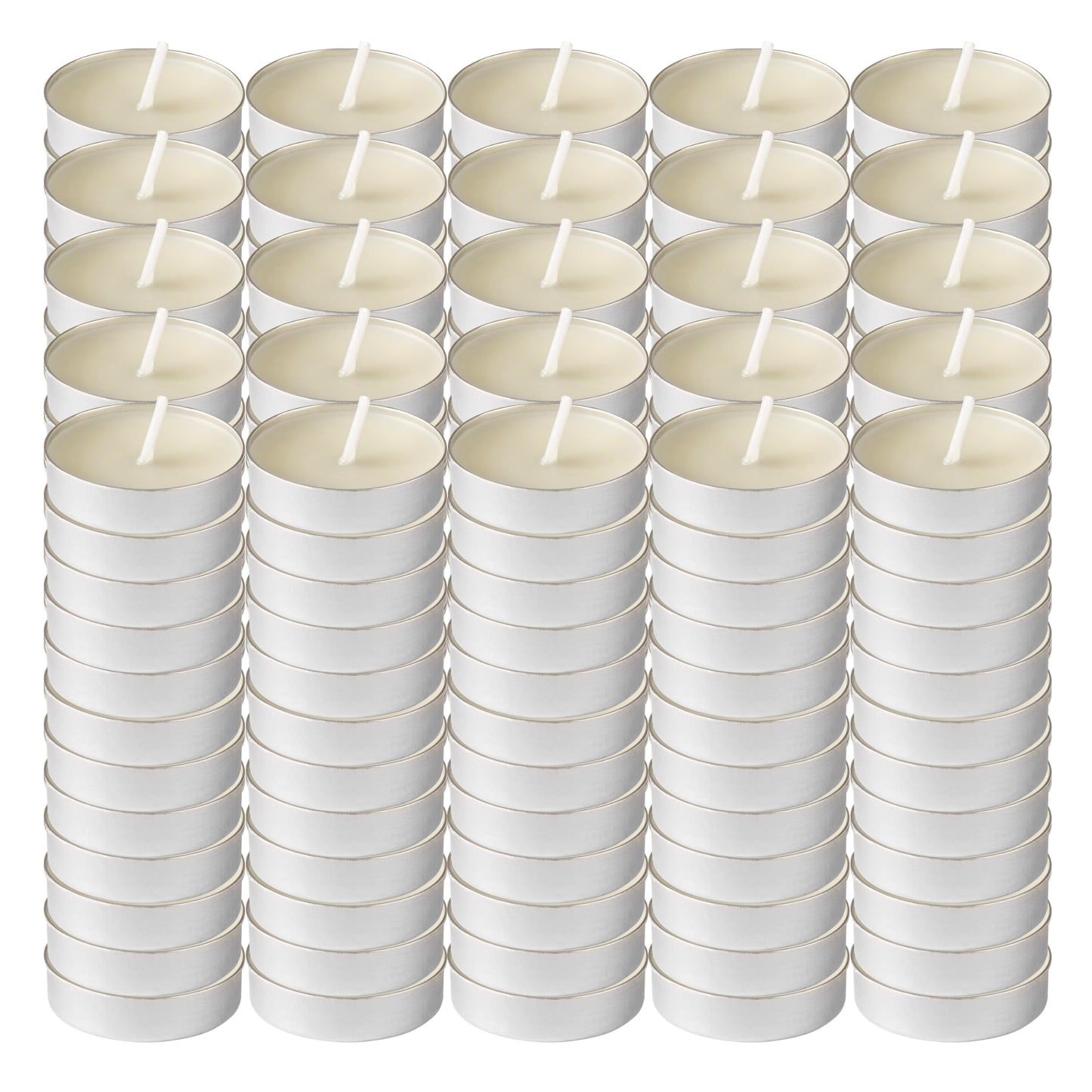 L’ner 1.5 Hour Tealight Candles, 300 Pack – Smokeless & Dripless Unscented Mini Tea Lights, Plant-Based Wax, Lead-Free Cotton Wick – Premium Quality Tealights for Shabbat, Memorial, Home, Weddings