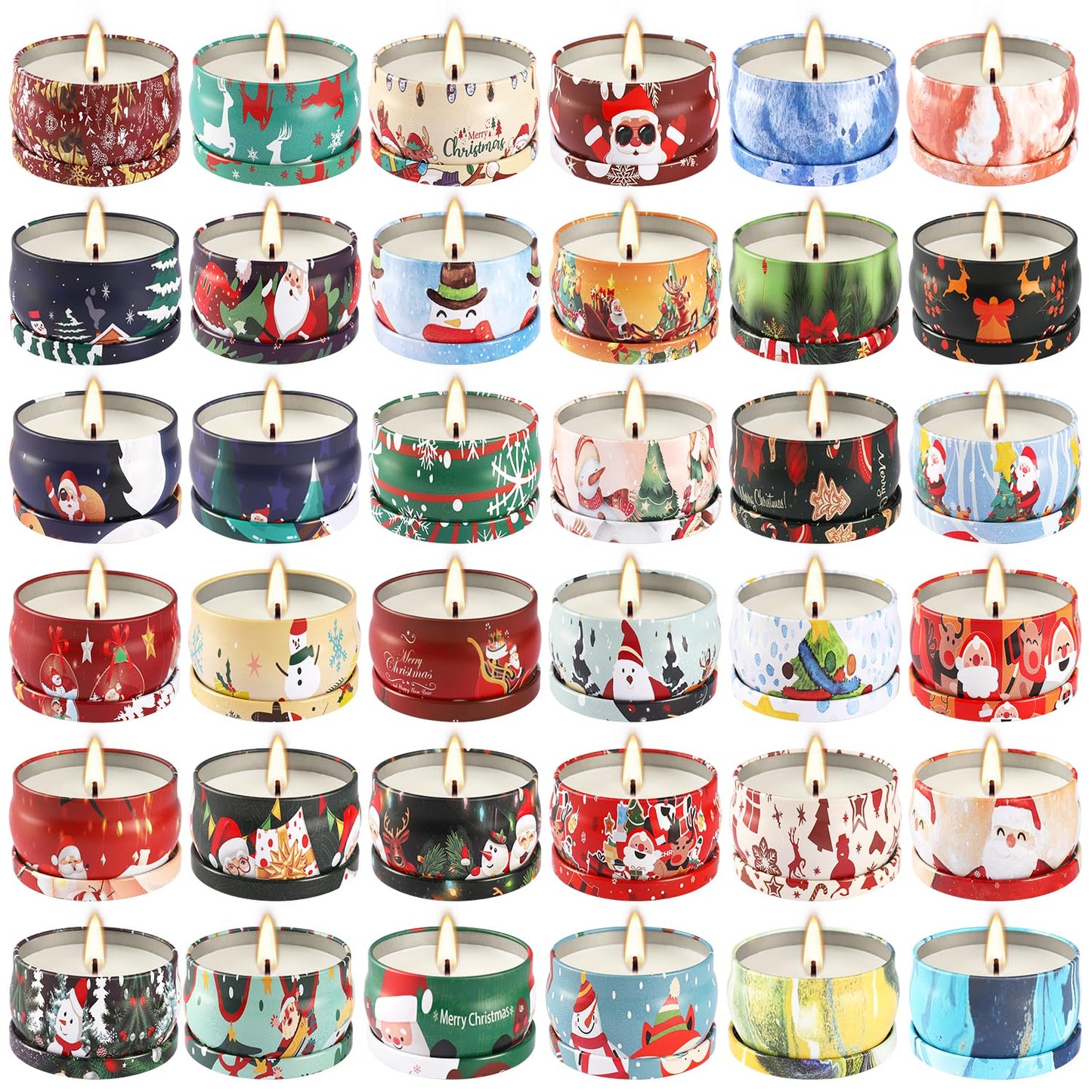WPONSZU 36 Pack Christmas Scented Candles,Candvent Calendar 2025,Gift Set 2.5oz Strong Fragrance jar Candles,for Home Scented Decoration Birthday Valentine'sDay