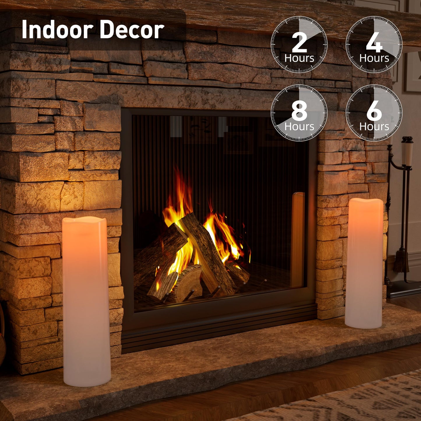 14"×4" Large Outdoor Candles with Timer Waterproof LED Flameless Pillar Candles Battery Operated with Remote Flicking Plastic for Home Decoration Porch Patio Wedding Fireplace Lantern, White