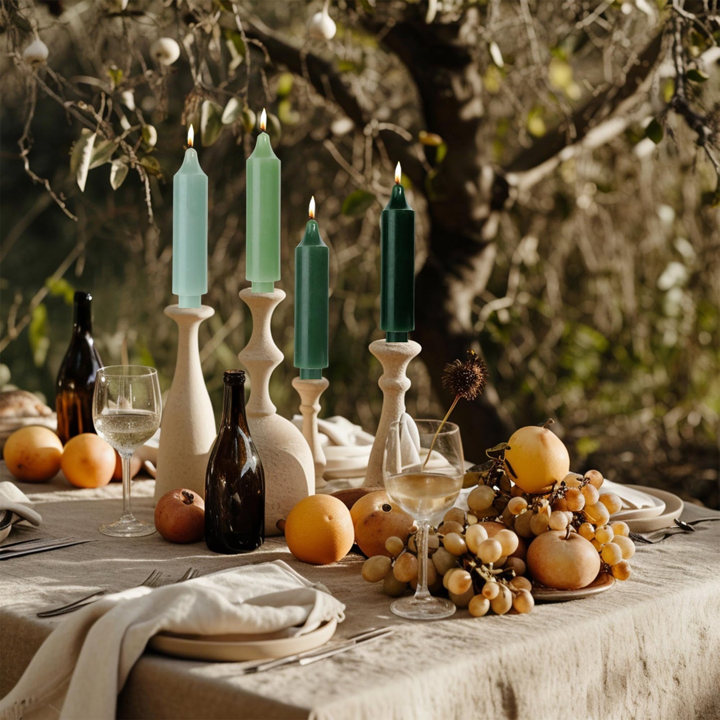 MAITREYA Pink Short Taper Candle Candlesticks Dripless Dinner Candle for Wedding Party Decoration Home Dinner,6.5inch,4 Pack
