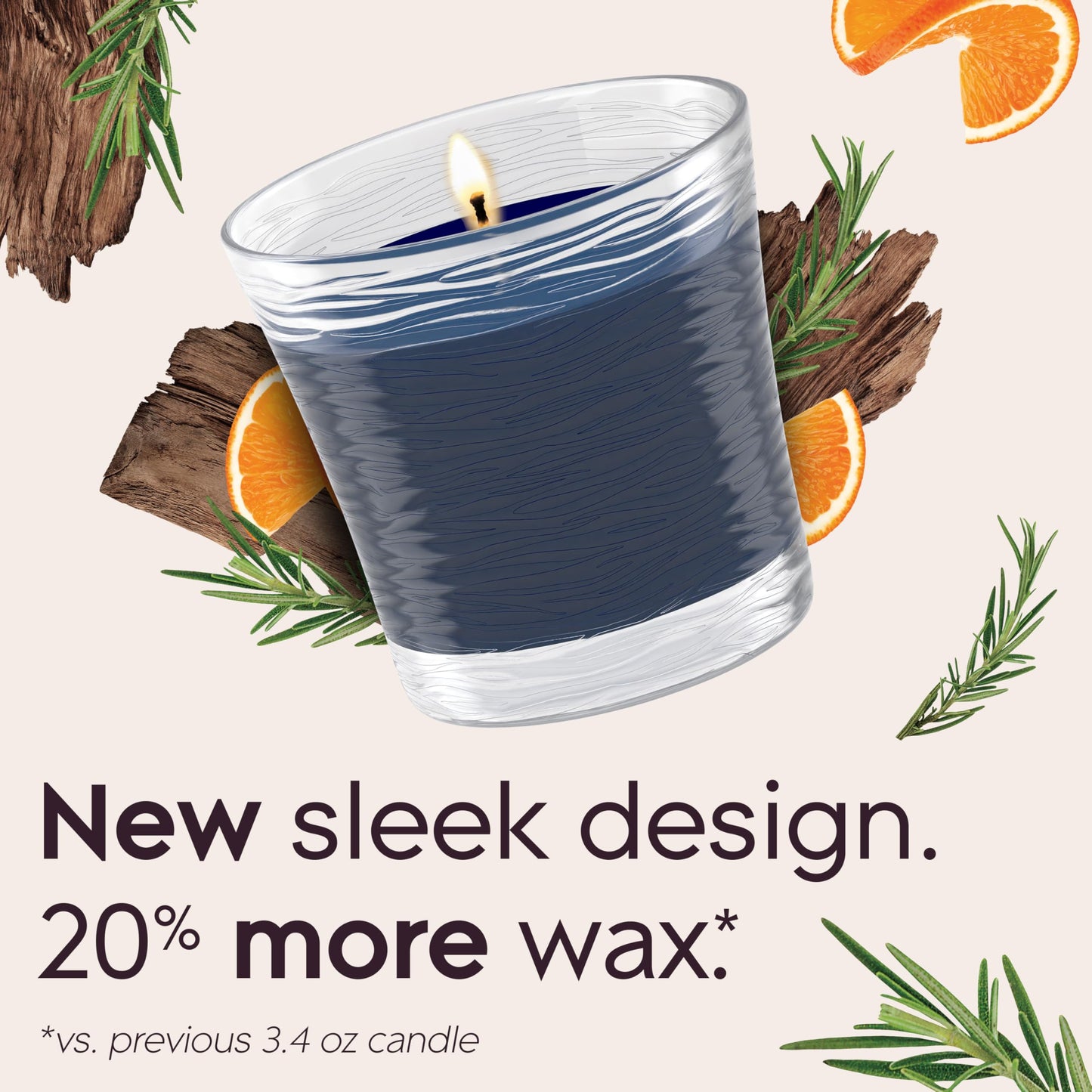 Glade 1-Wick Scented Candle Jar, Smooth Bourbon & Oak, Air Freshener Infused with Essential Oils, 4.08 Oz