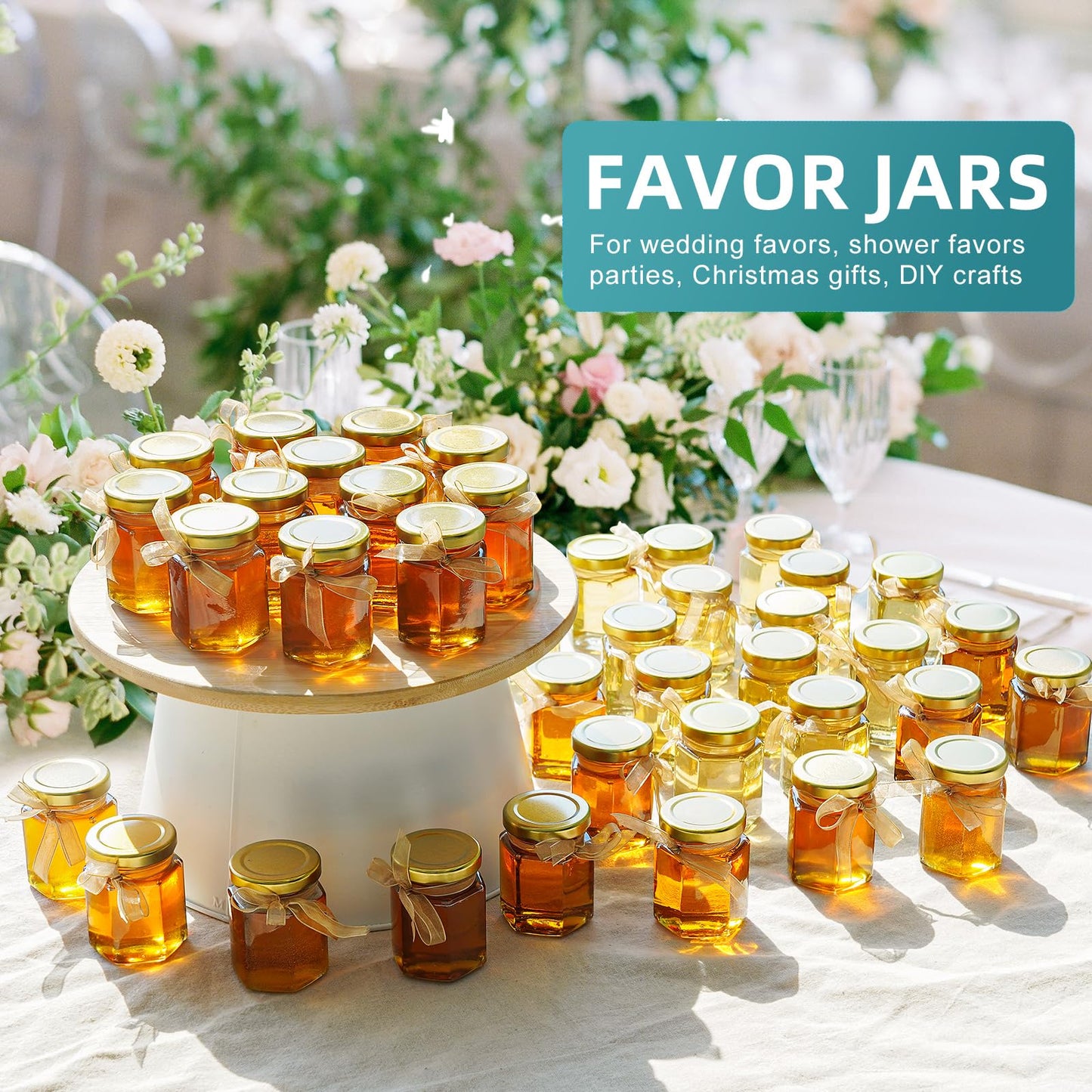 Ritayedet 40 Pack Small Glass Honey Jars with Lids for Wedding Favor, Baby Showers, 3 Oz Airtight Glass Canning Jars with Lids, Candle Jars for Spice, Candy, Jam, Waterproof Stickers