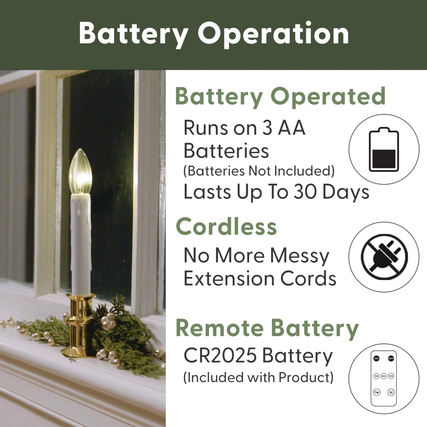 612 Vermont Ultra-Bright LED Window Candles with Timer, Remote Control, Twinkle/Steady LED Light, Battery Operated, Slim Metal Base, VT-9167-R4-BW (Pack of 4, Polished Brass)