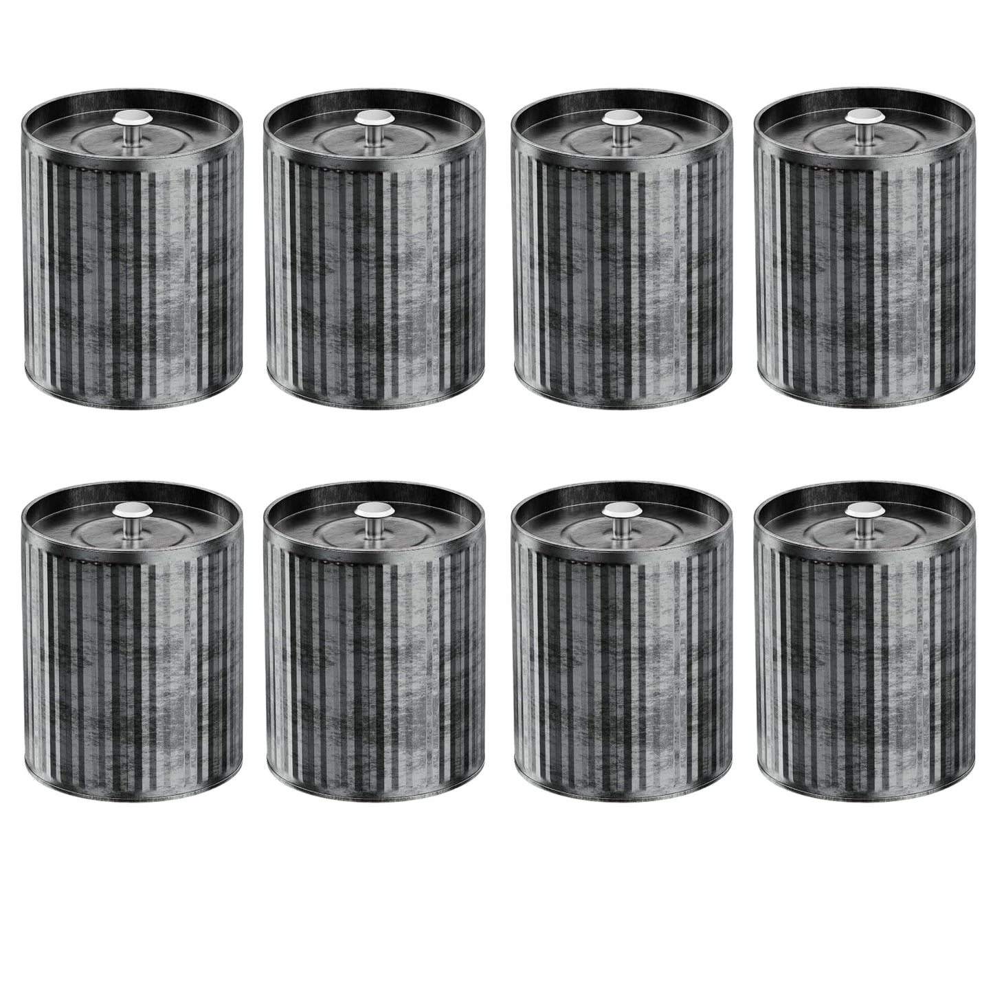 Phinicco 8 pcs 12 oz Empty Candle Tins for Candle Making Vintage Style Candle Jars with Lid