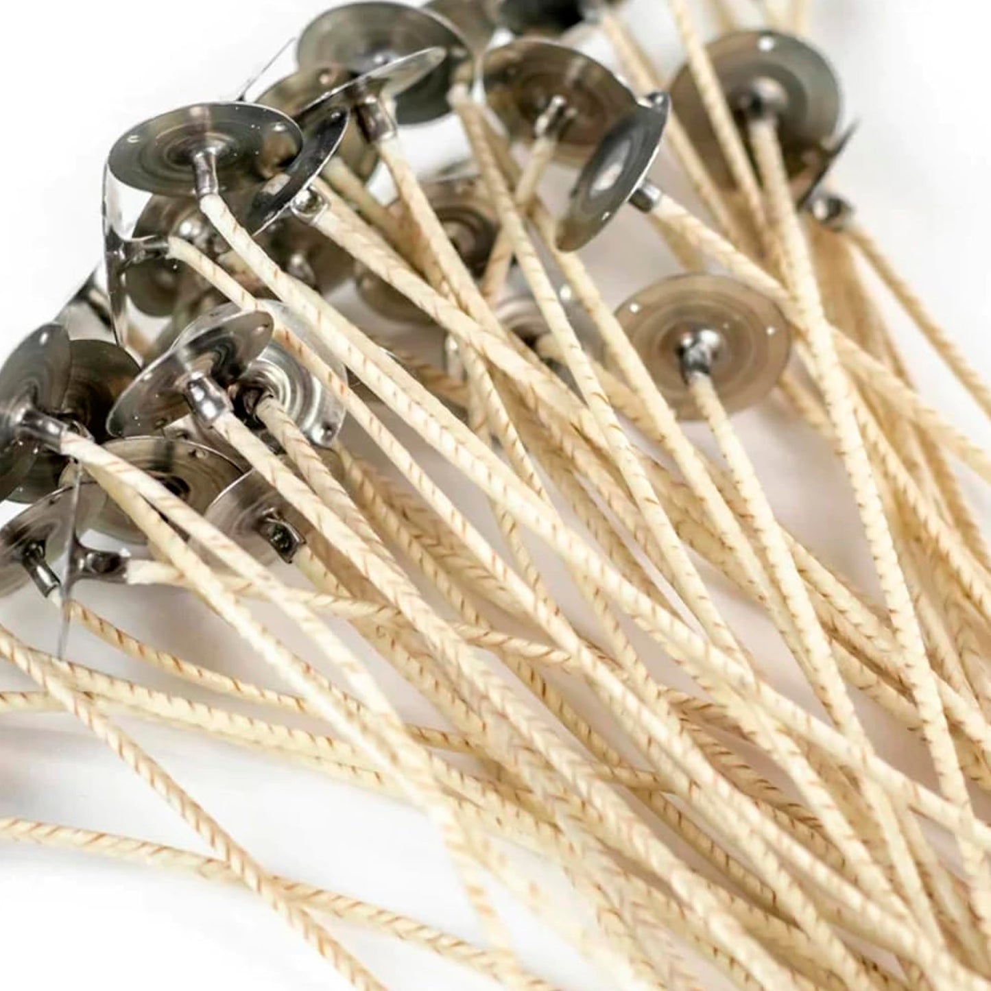 EAP Innovations HTP-83 Candle Making Wicks, Pre-Tabbed, Rigid, Self-Trimming Wicks for Candlemaking, Works with Paraffin, Gel & Vegetable Wax, 6" Length, Pack of 100