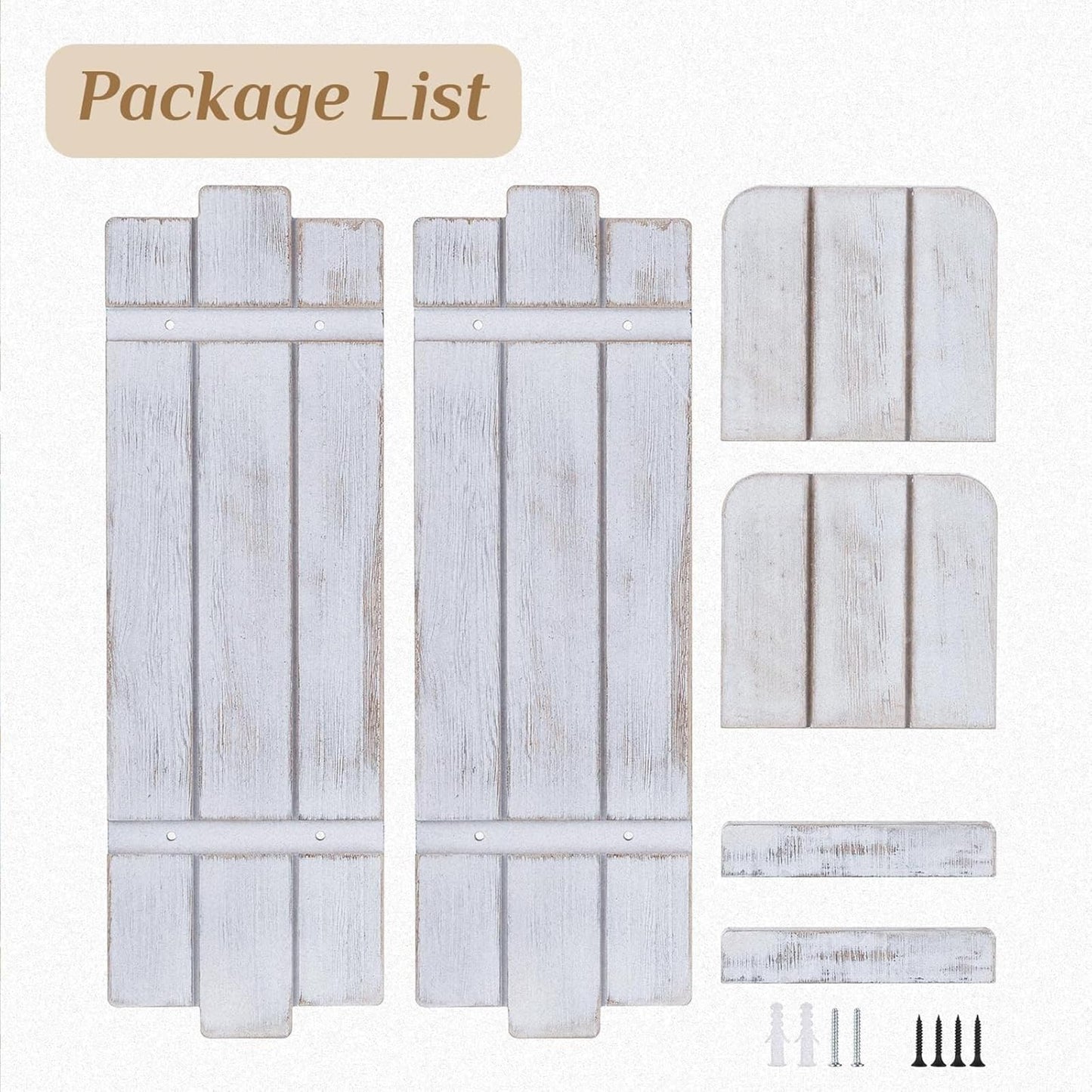 Farmhouse Candle Sconces Wall Decor: Set of Two Rustic Wood Wall Candle Holder - Distressed White Candle Sconces for Bedroom Living Room Bathroom