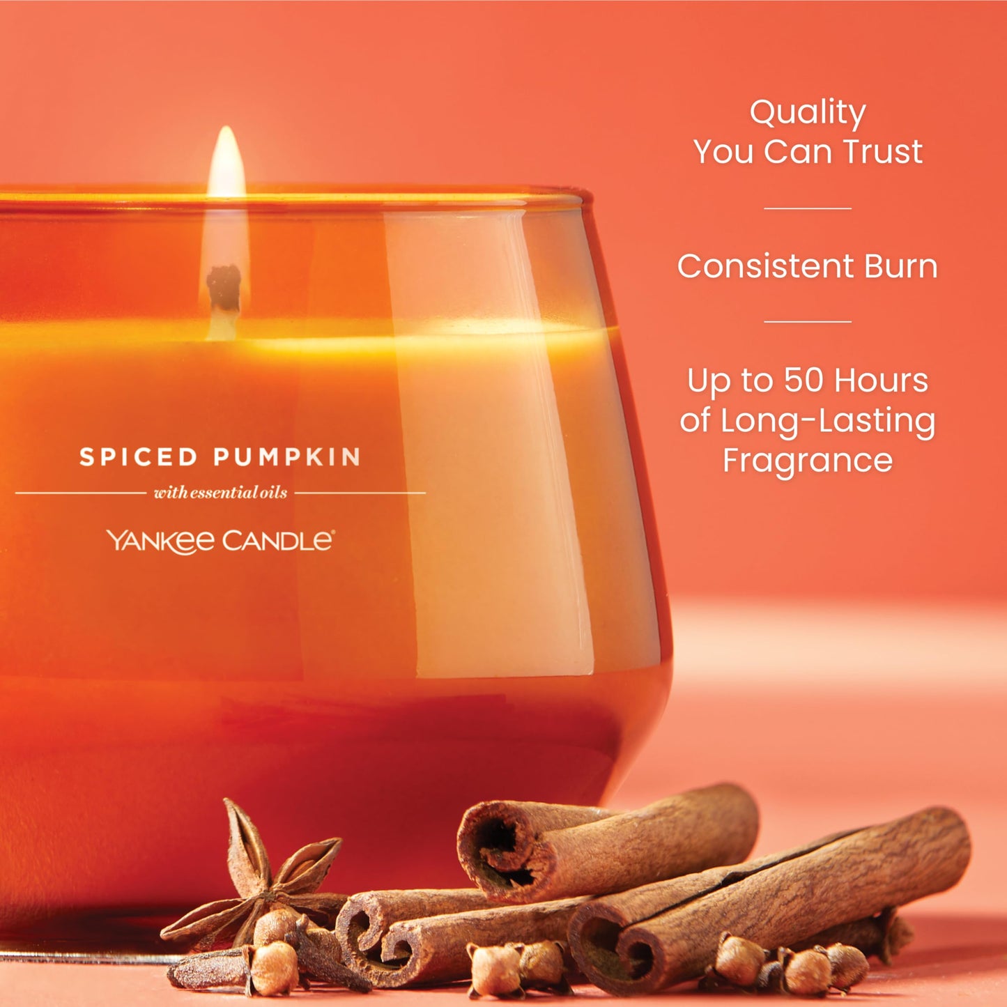 Yankee Candle Studio Scented Candle, Single Wick Jar Candle for Home Fragrance, Premium Plant Wax Blend, Long Lasting Burn, Spiced Pumpkin (Pack of 1)
