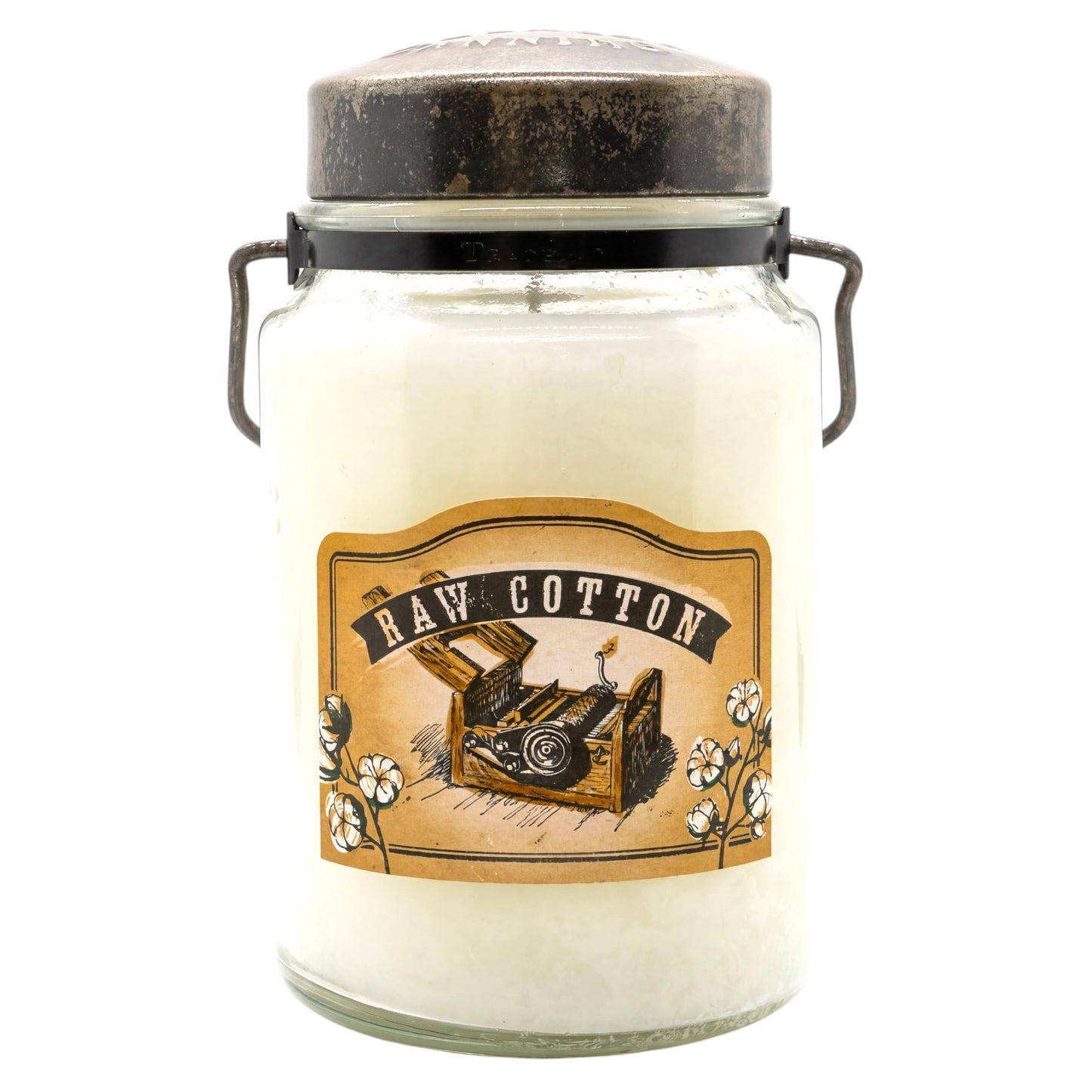 McCall’s Candles | Raw Cotton | 26 oz Scented Candle | USA-Poured | Vintage Rustic Jar | Fresh Clean Home-Inspired Fragrance