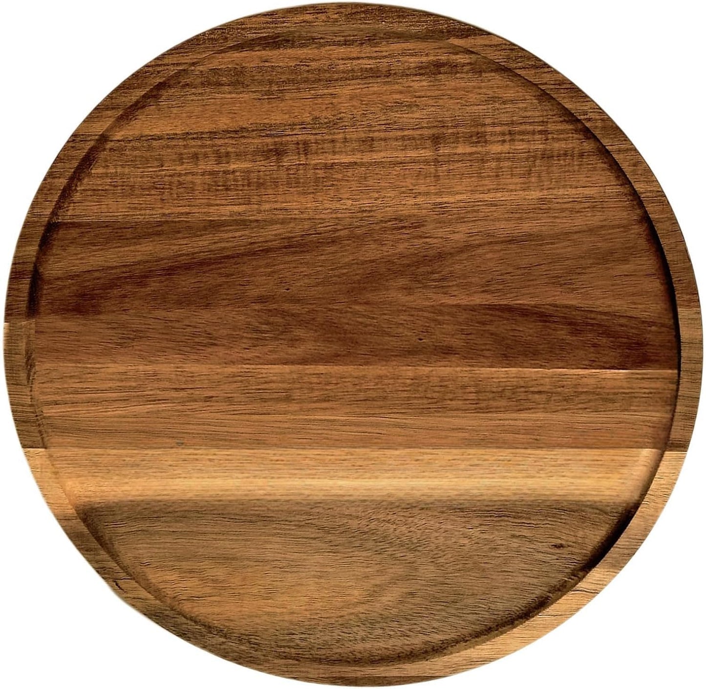 Candle Holder Tray Home Decor, Round Wood Tray for Coffee Table, Small Wooden Serving Decorative Trays for Home (1, 11.8inch)