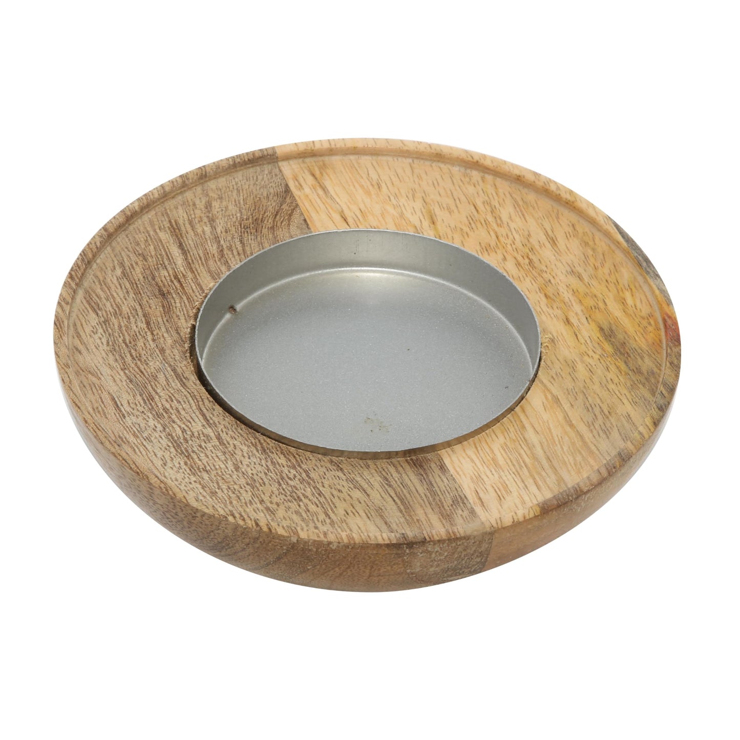 Deco 79 Wood Tealight Hurricane Lamp, Set of 2 4", 3"H, Brown