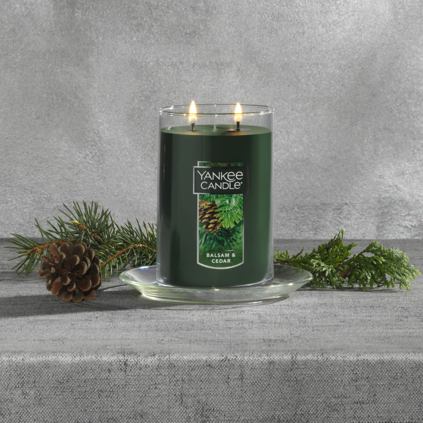 Yankee Candle Balsam & Cedar Scented Classic Large 22oz Dual-Wick Tumbler Candle Over 75 Hours Burn Time
