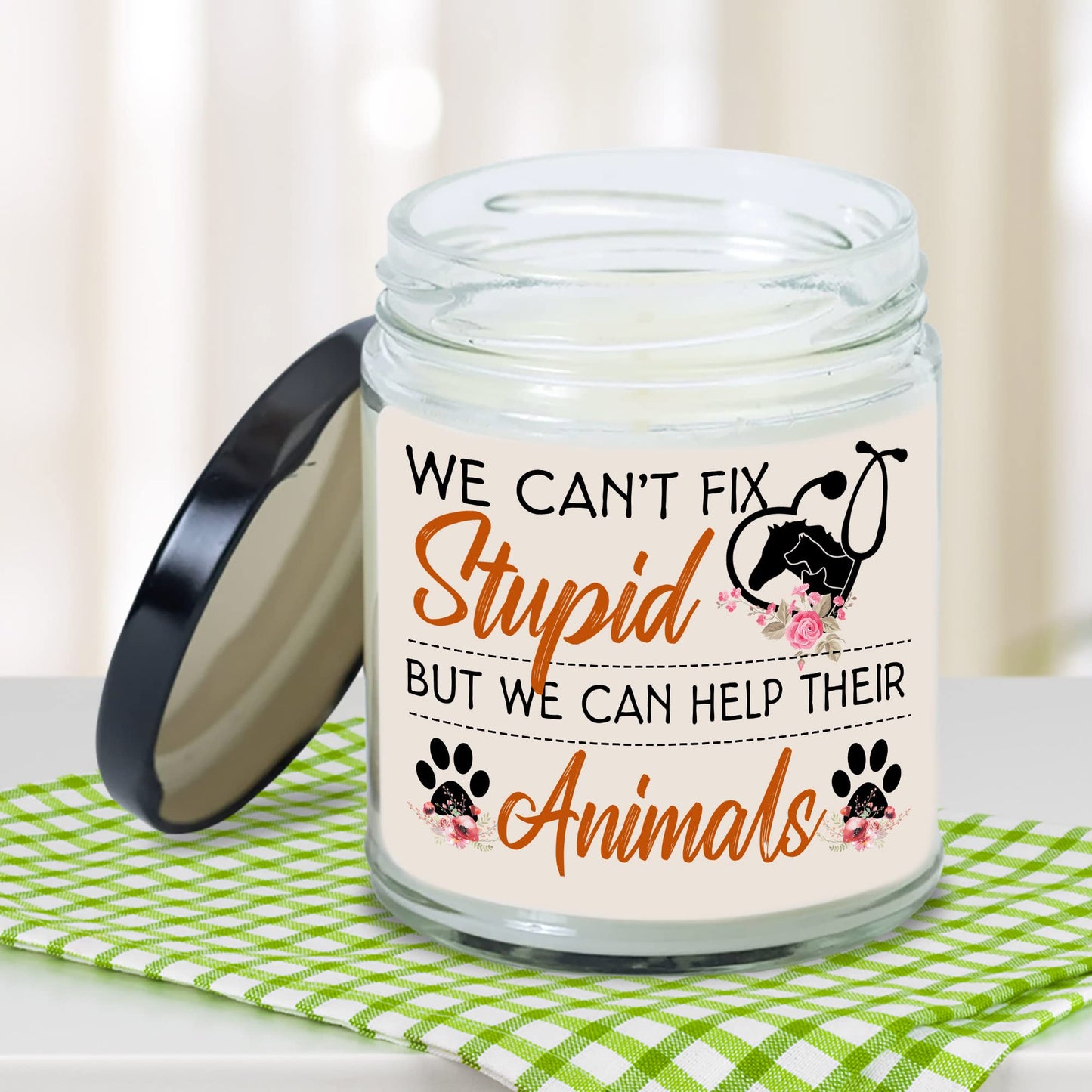 MEDROC Veterinary Vanilla Candle - Vet Gifts for Women Men, Tech Week Gifts for Technician, Assistant, Doctor