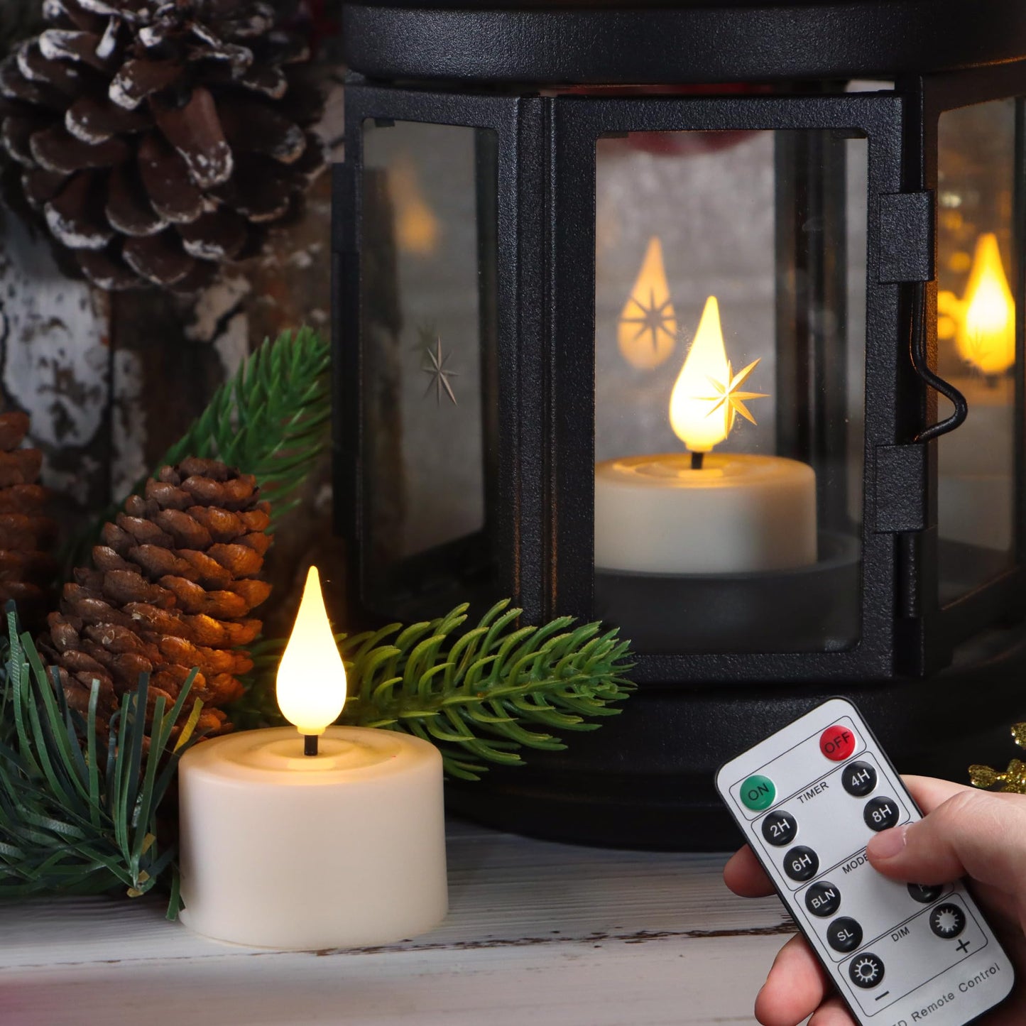 yunsheng Rechargeable Flameless Tea Lights Candles with Remote Timer & Charging Base, 12pcs Battery Operated LED Votive Candles Flickering for Home Halloween Chirstmas Lantern Candle Holder Decoration